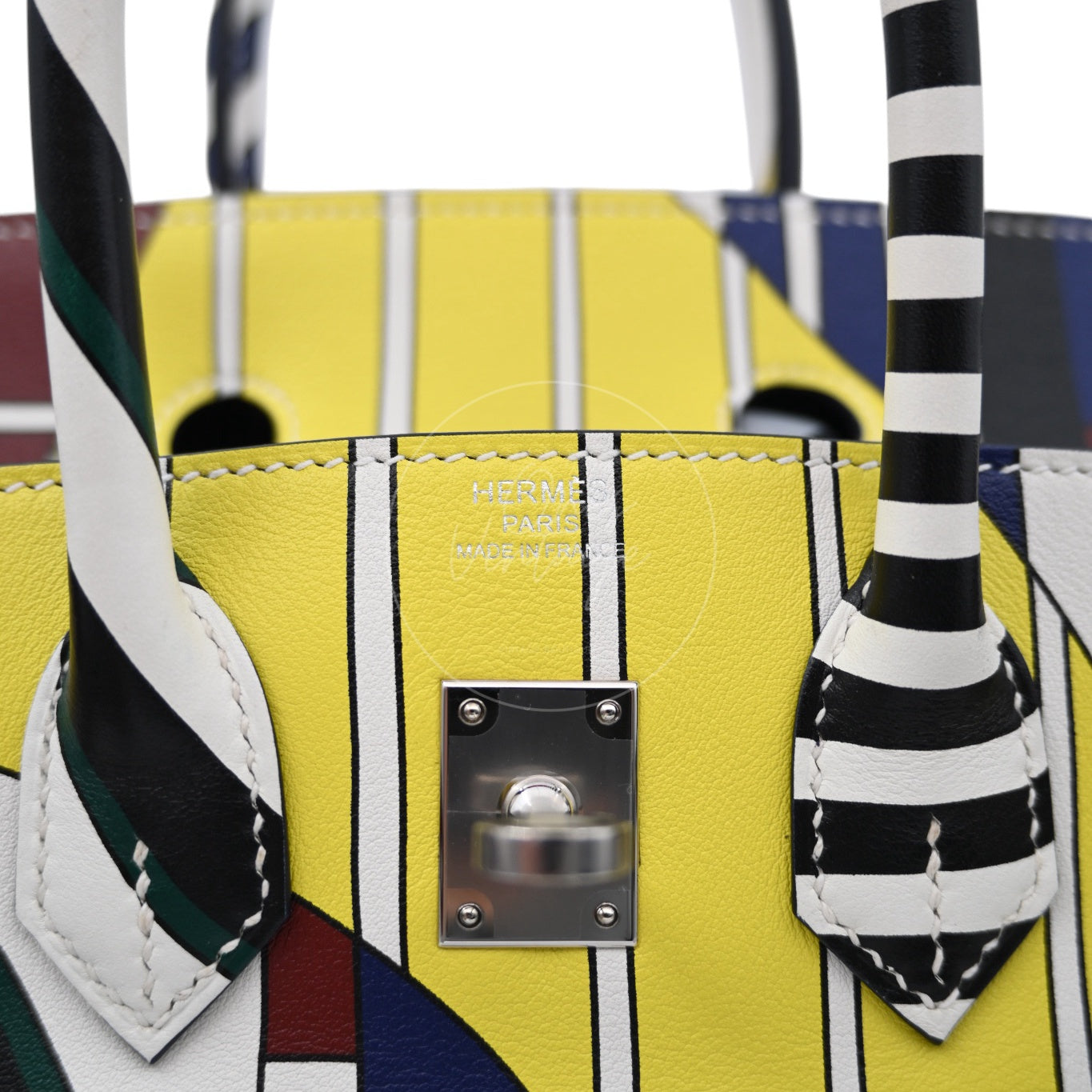Hermes Birkin 25 Swift 'One Two Three and Away We Go' by Nigel Peake PHW Multicolour Stamp C