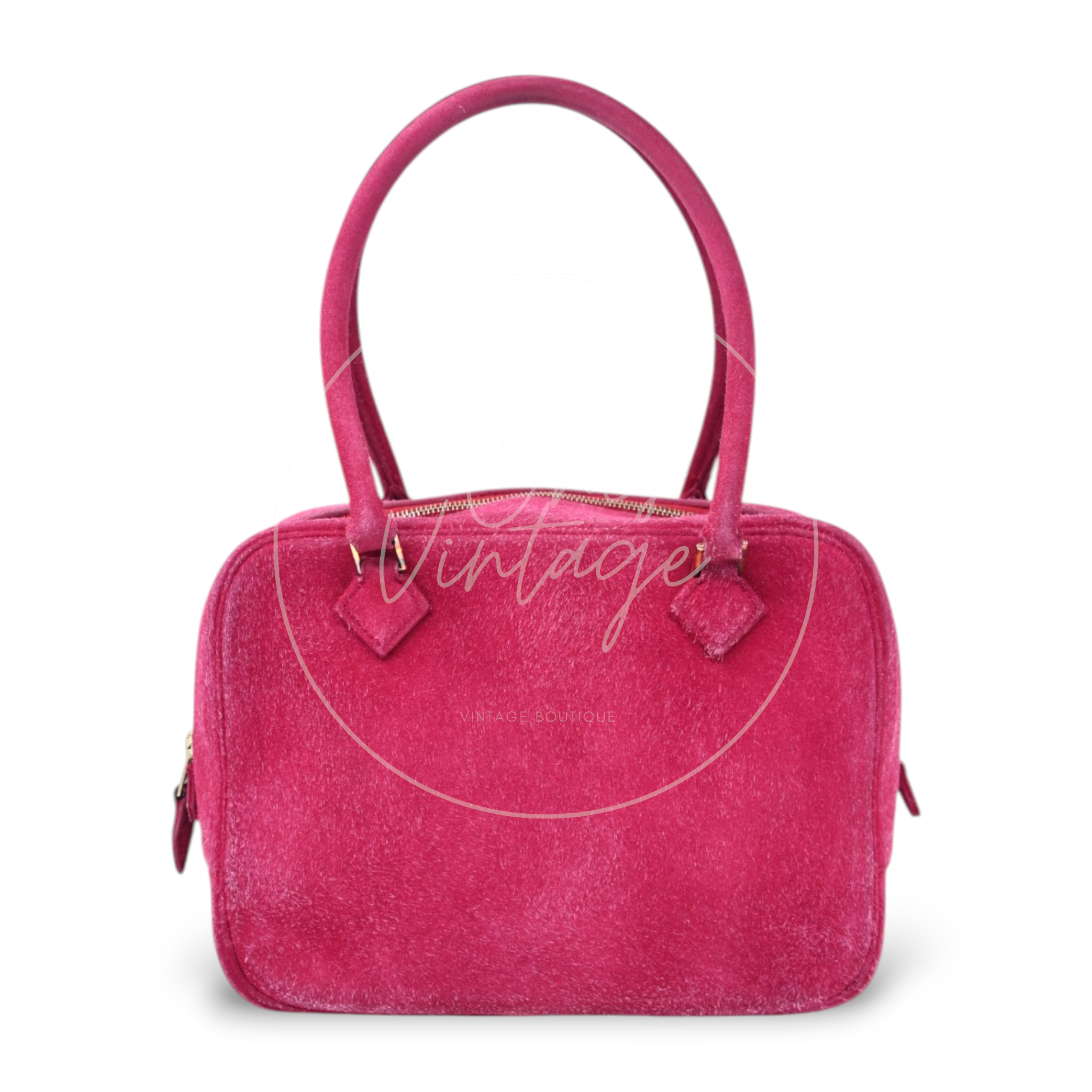 Hermes Plume Mini Suede GHW Pink Square H