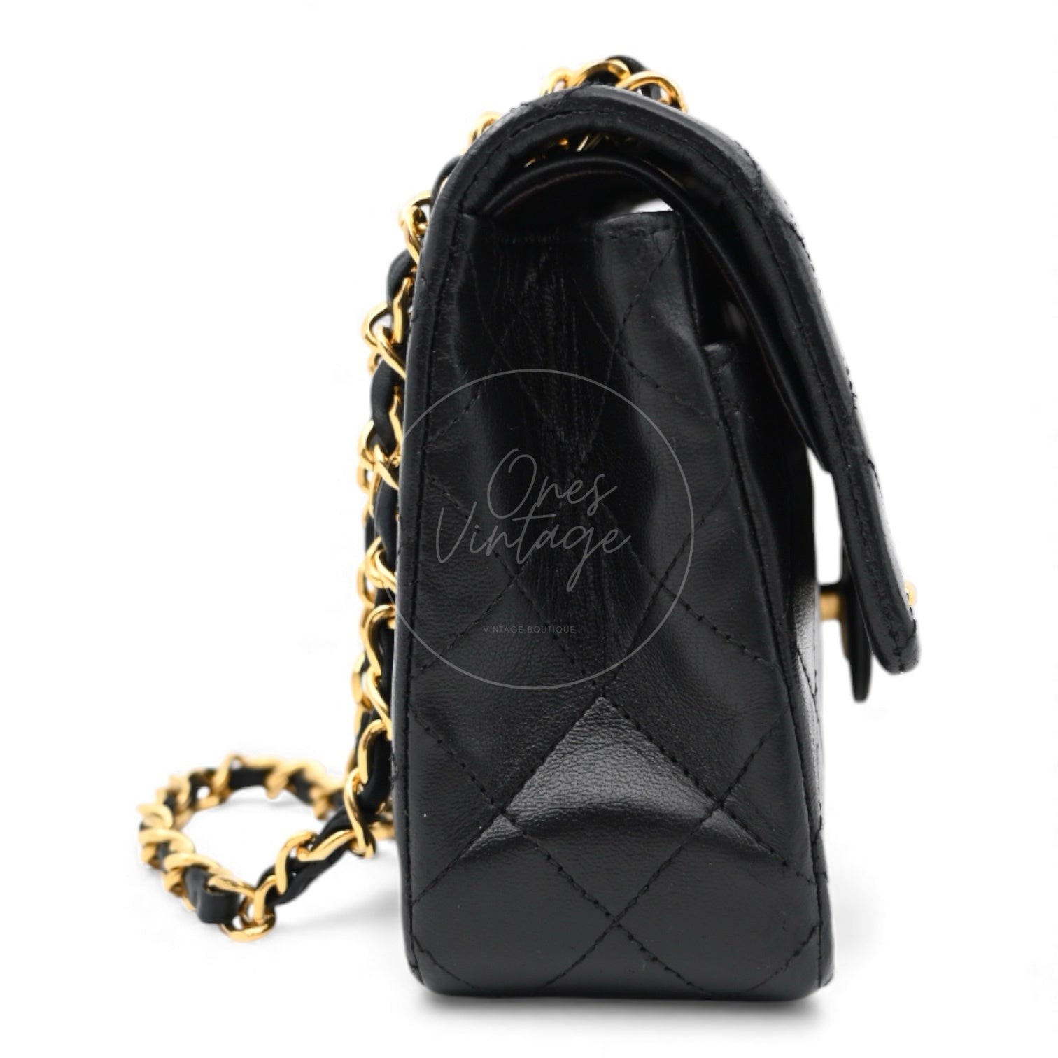 Chanel CF23 Small Classic Flap Bag Lambskin GHW Black Series 1