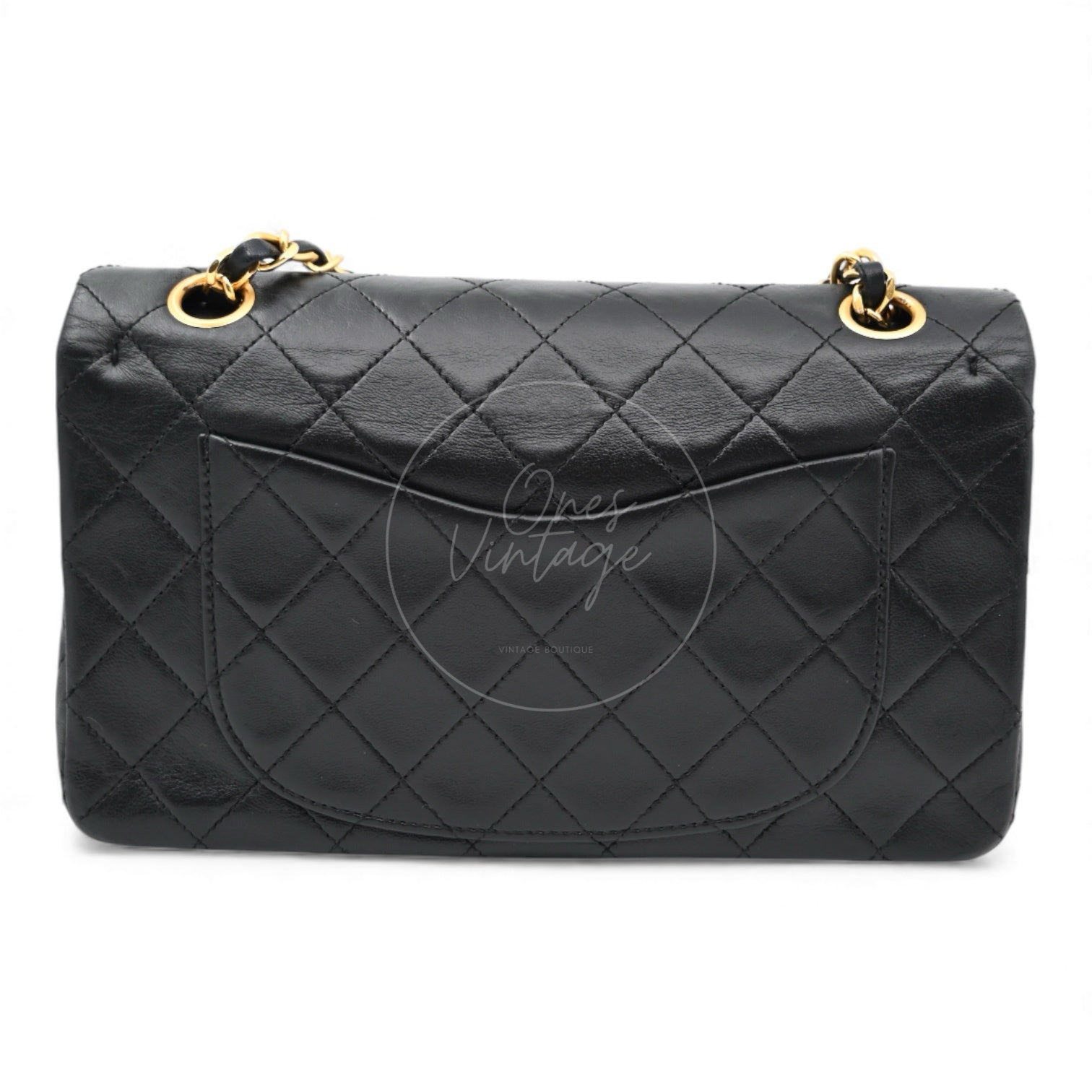 Chanel CF23 Small Classic Flap Bag Lambskin GHW Black Series 1