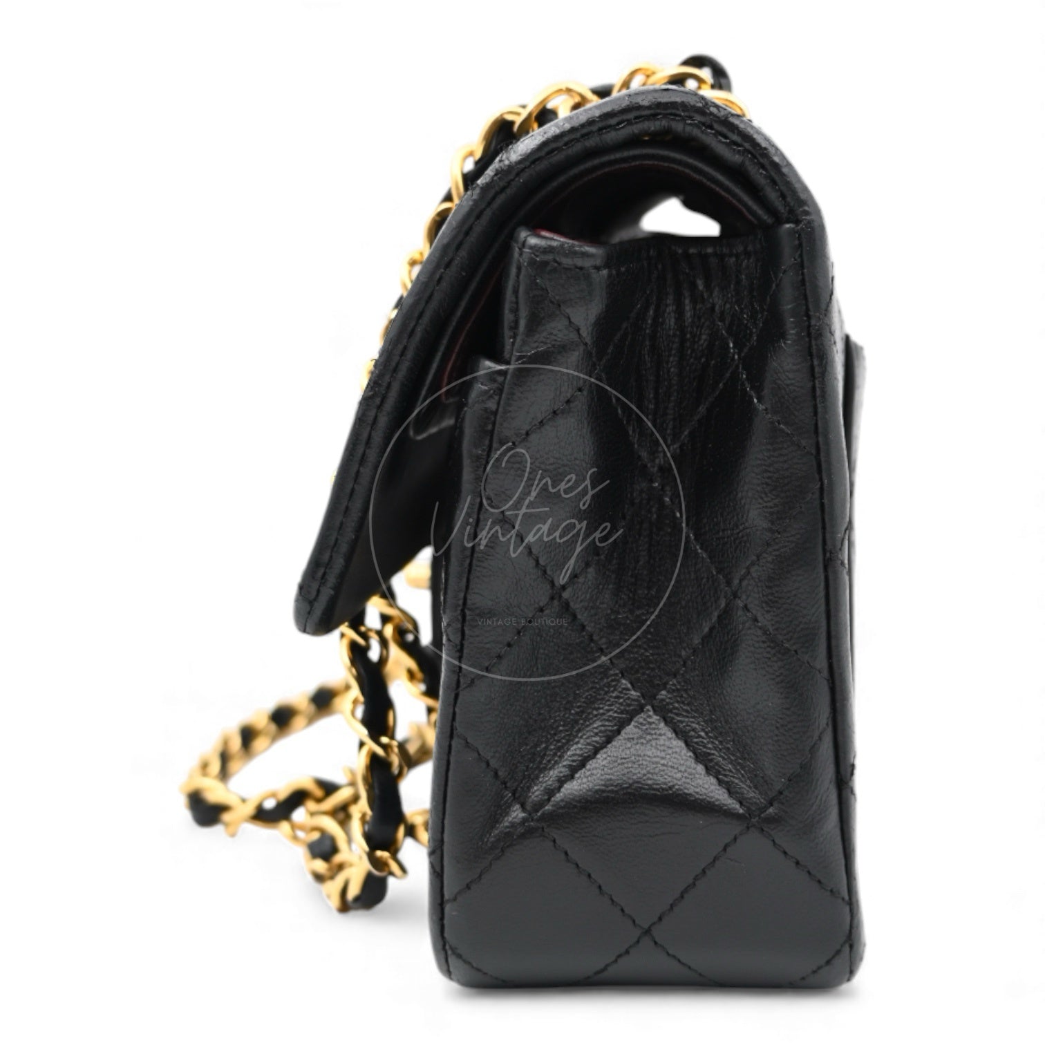 Chanel CF23 Small Classic Flap Bag Lambskin GHW Black Series 1