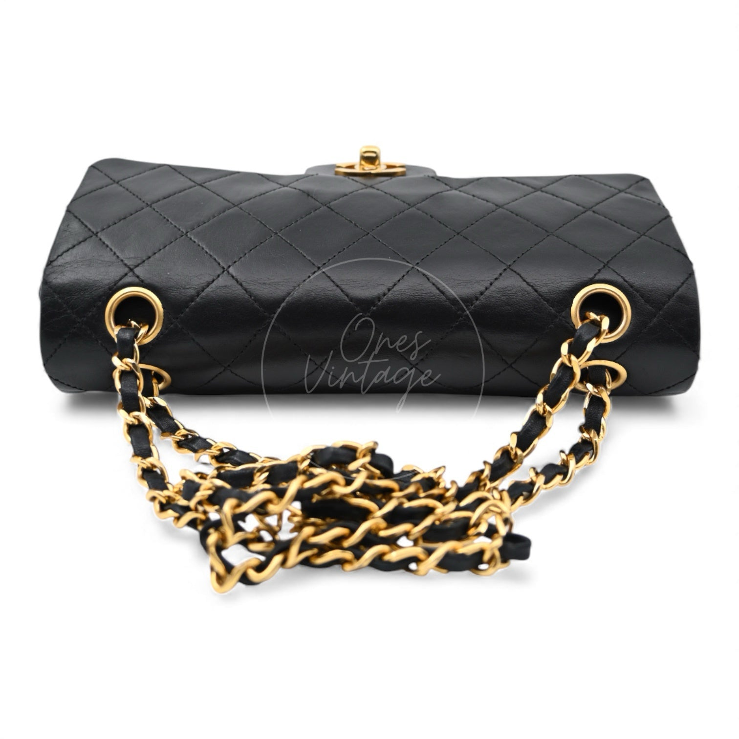 Chanel CF23 Small Classic Flap Bag Lambskin GHW Black Series 1