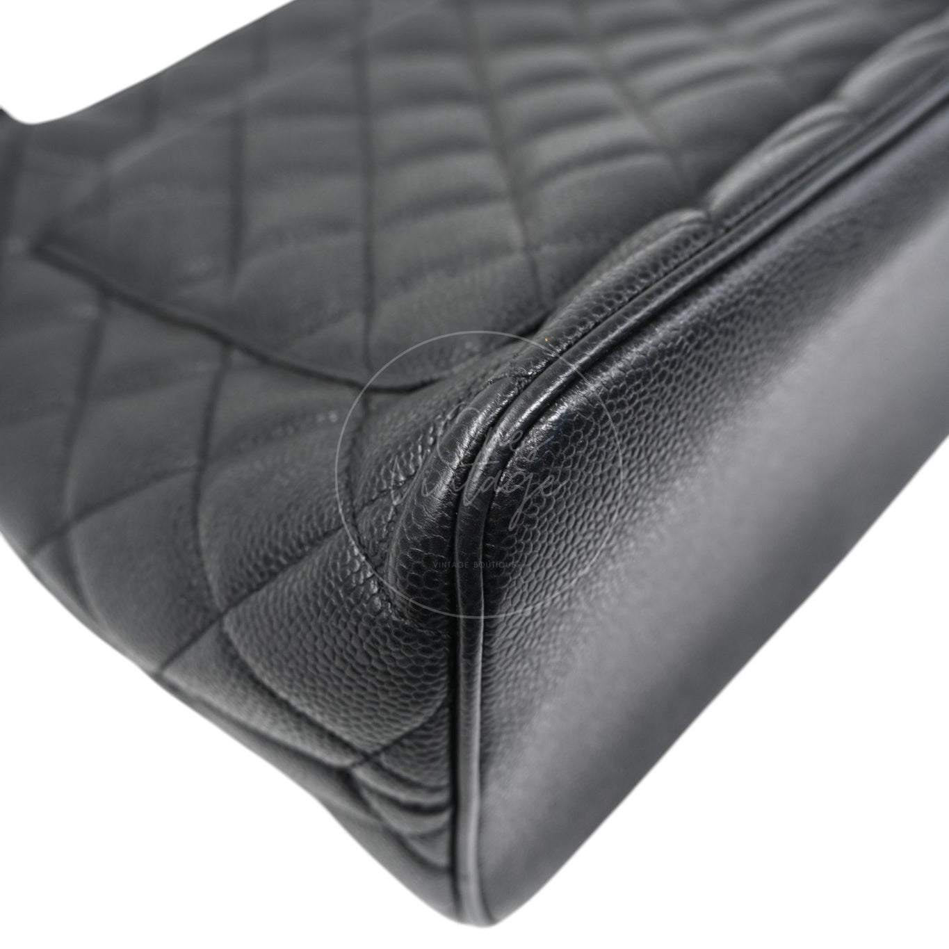 Chanel Black Caviar Vintage Medallion Tote Bag GHW Black Series 6
