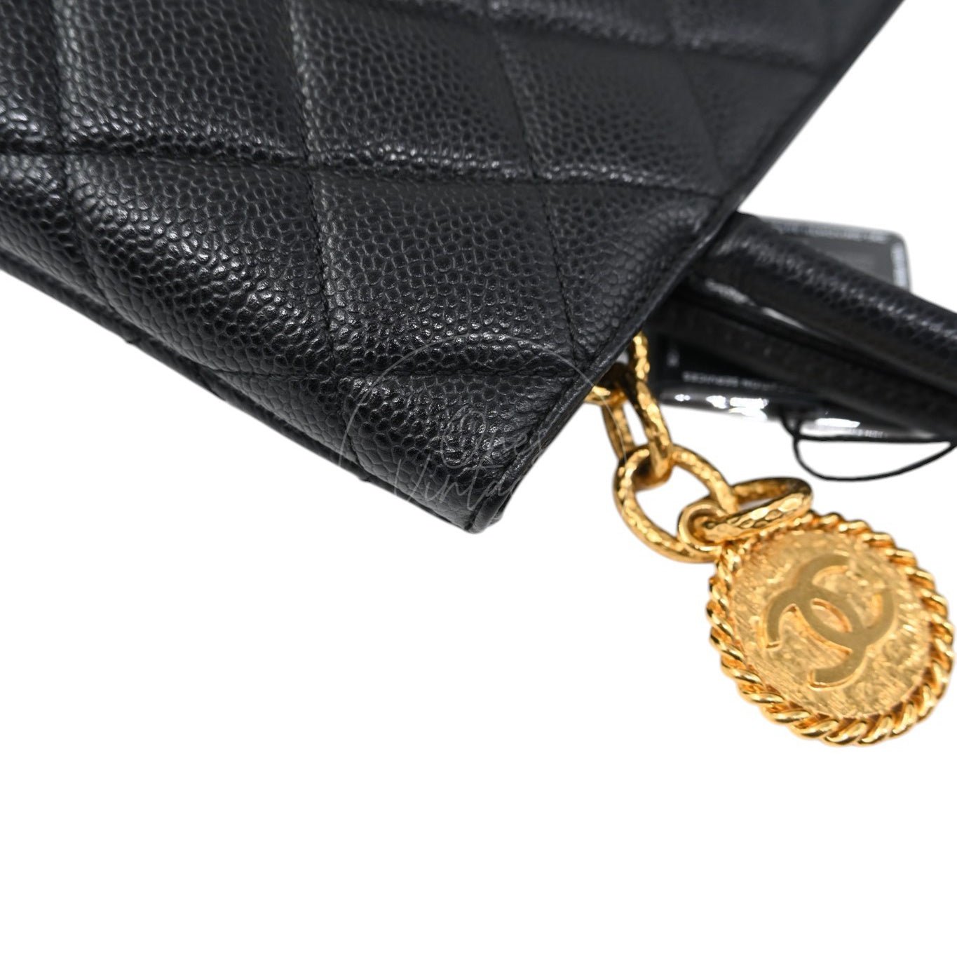 Chanel Black Caviar Vintage Medallion Tote Bag GHW Black Series 6