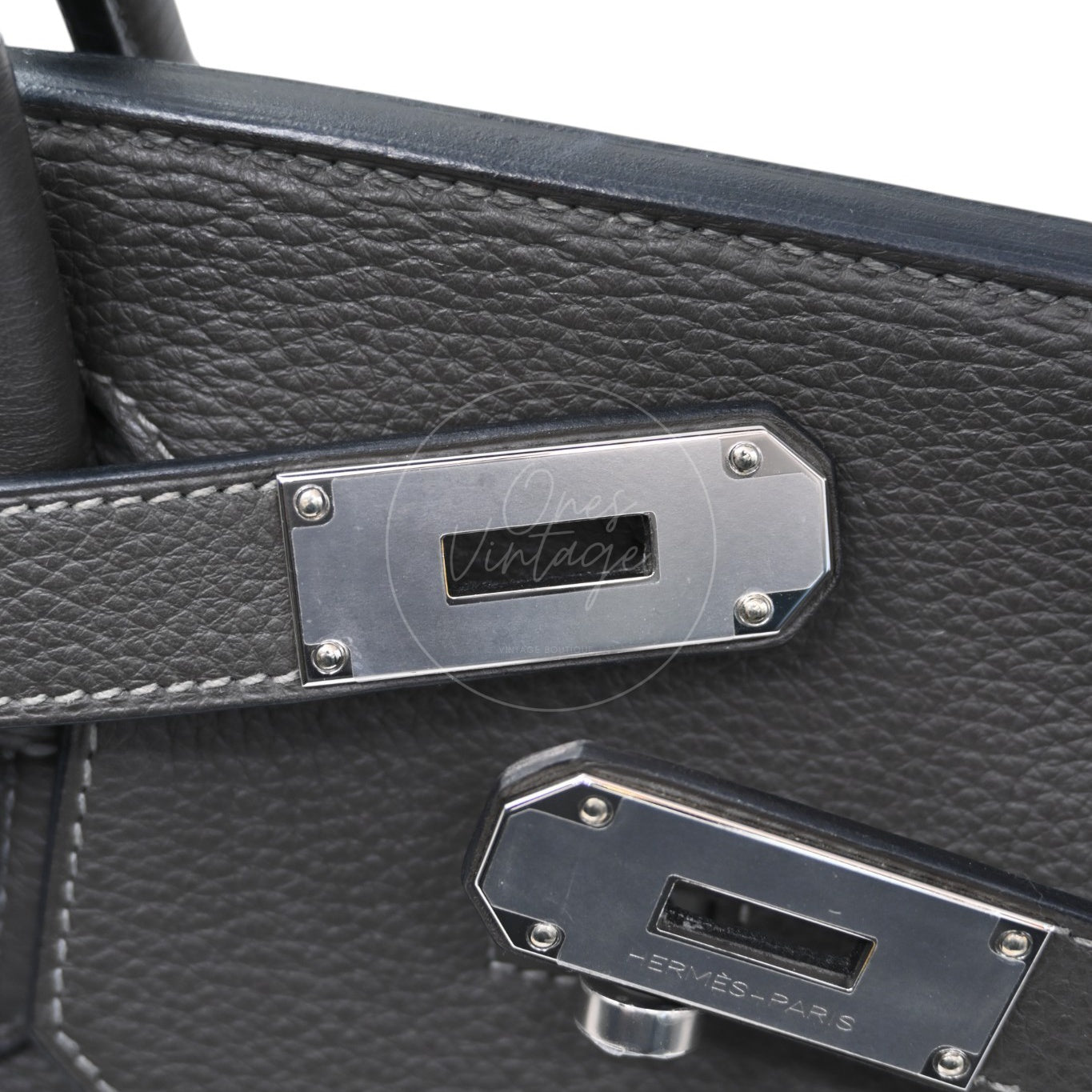 Hermes Shoulder Birkin PHW Gris Graphite Square M
