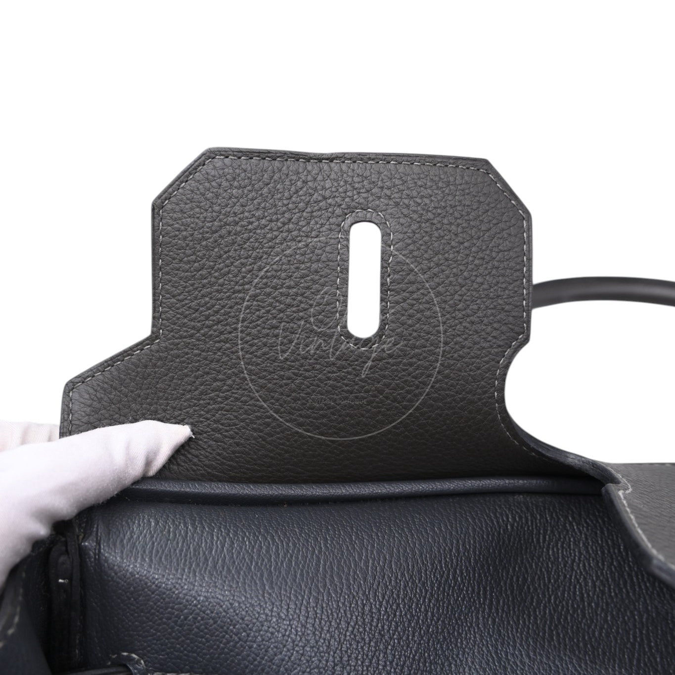 Hermes Shoulder Birkin PHW Gris Graphite Square M