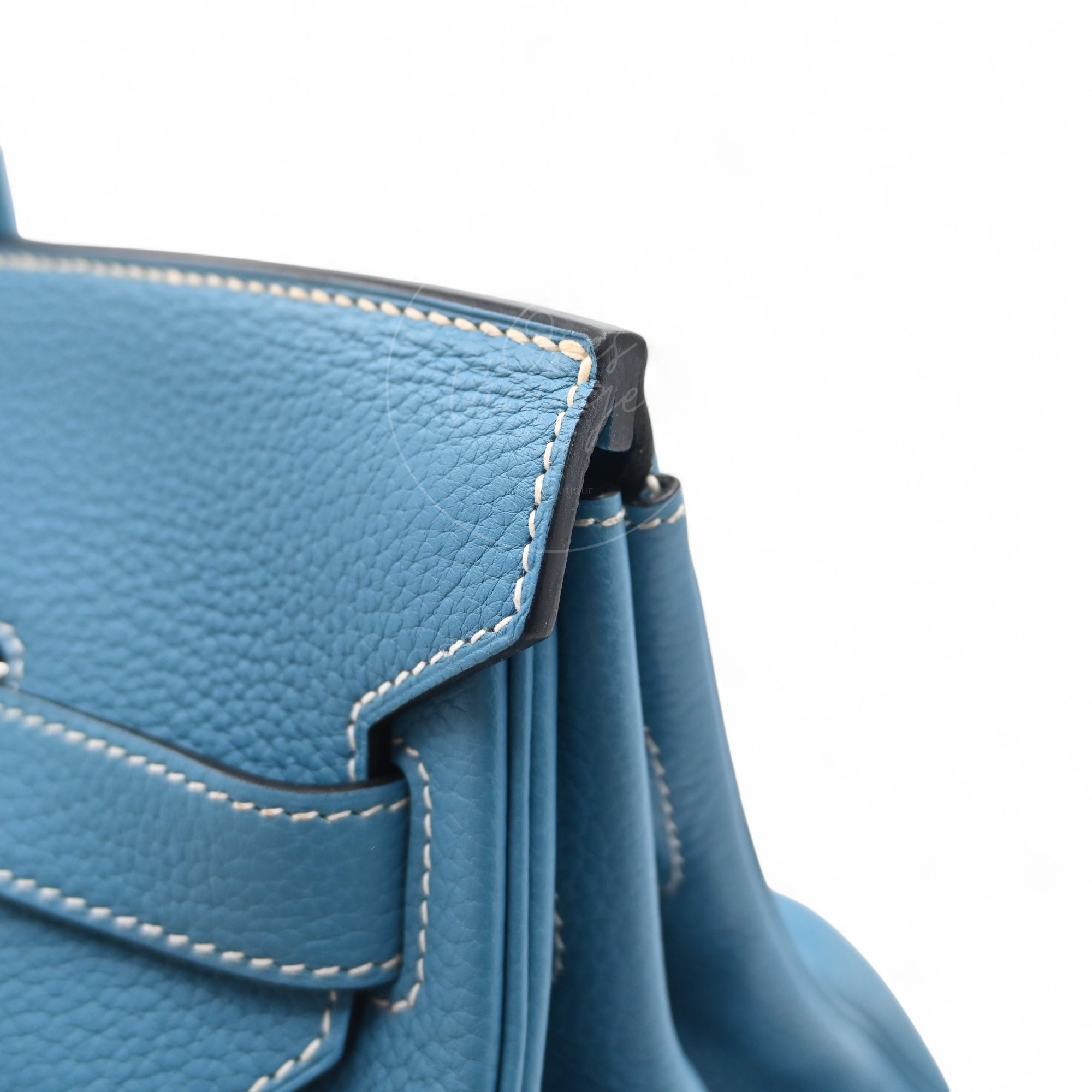 Hermes Shoulder Birkin Denim Togo PHW Blue Square M