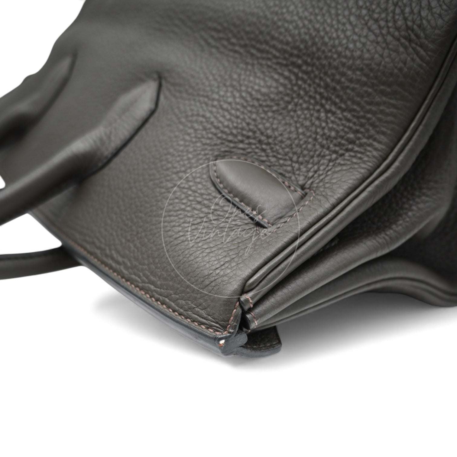Hermes Birkin Shoulder Clemence GHW Dark Green Square M