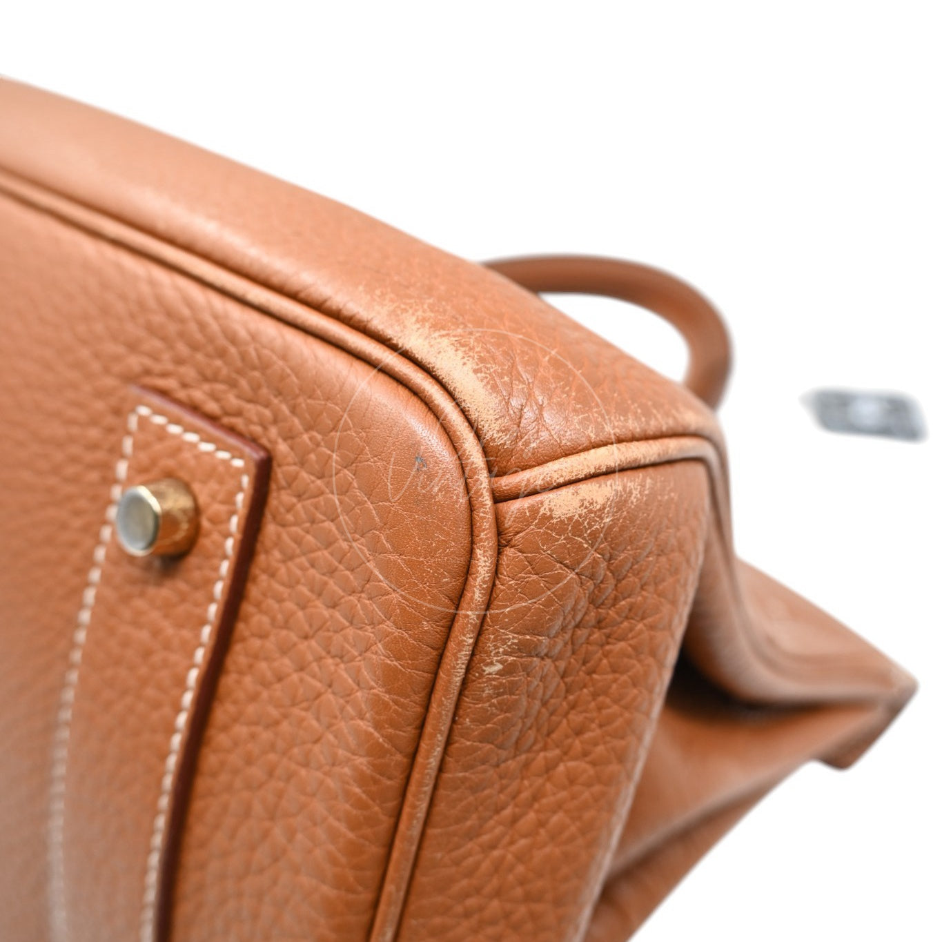 Hermes Birkin Shoulder 42 Clemence GHW Gold Square M