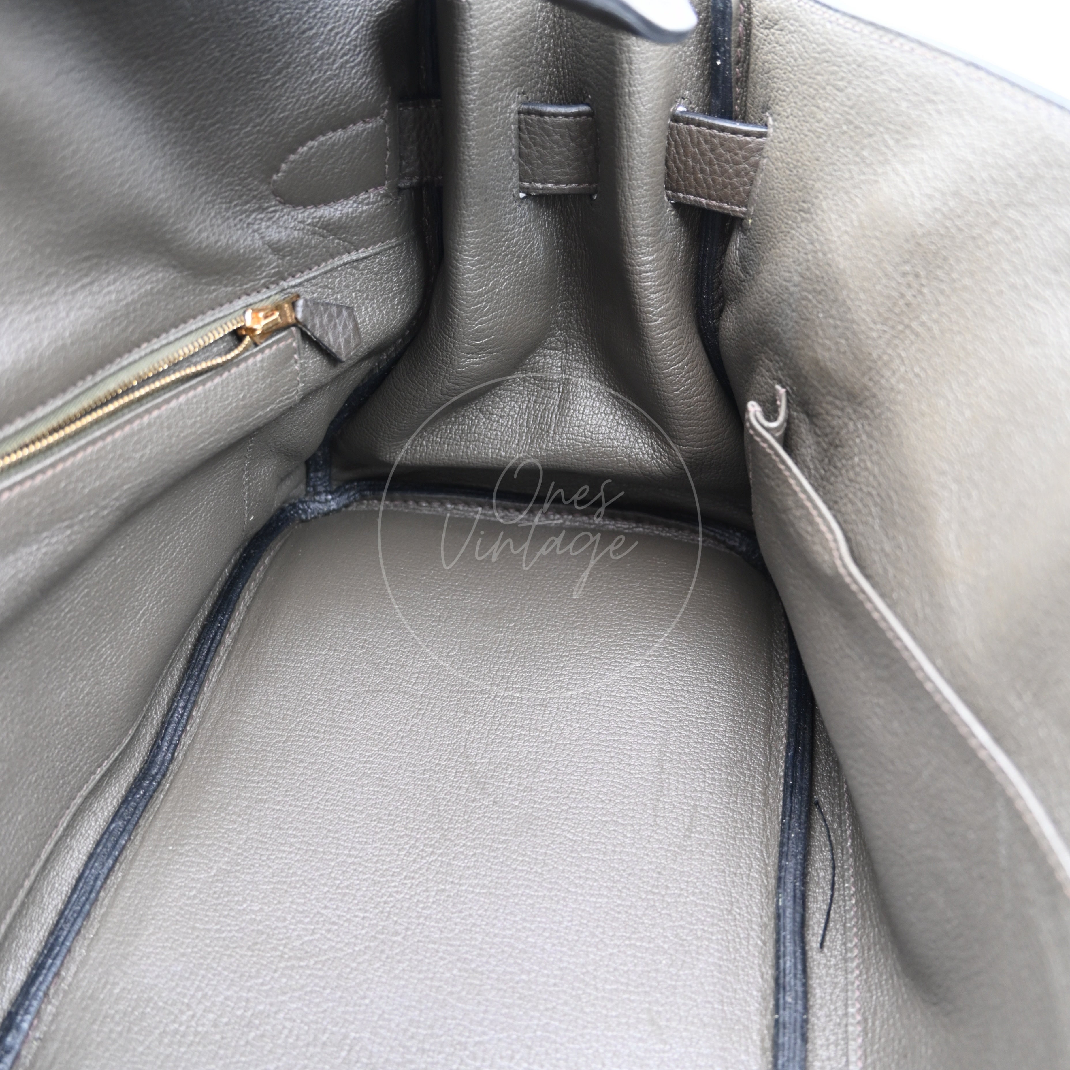 Hermes Birkin Shoulder Clemence GHW Dark Green Square M