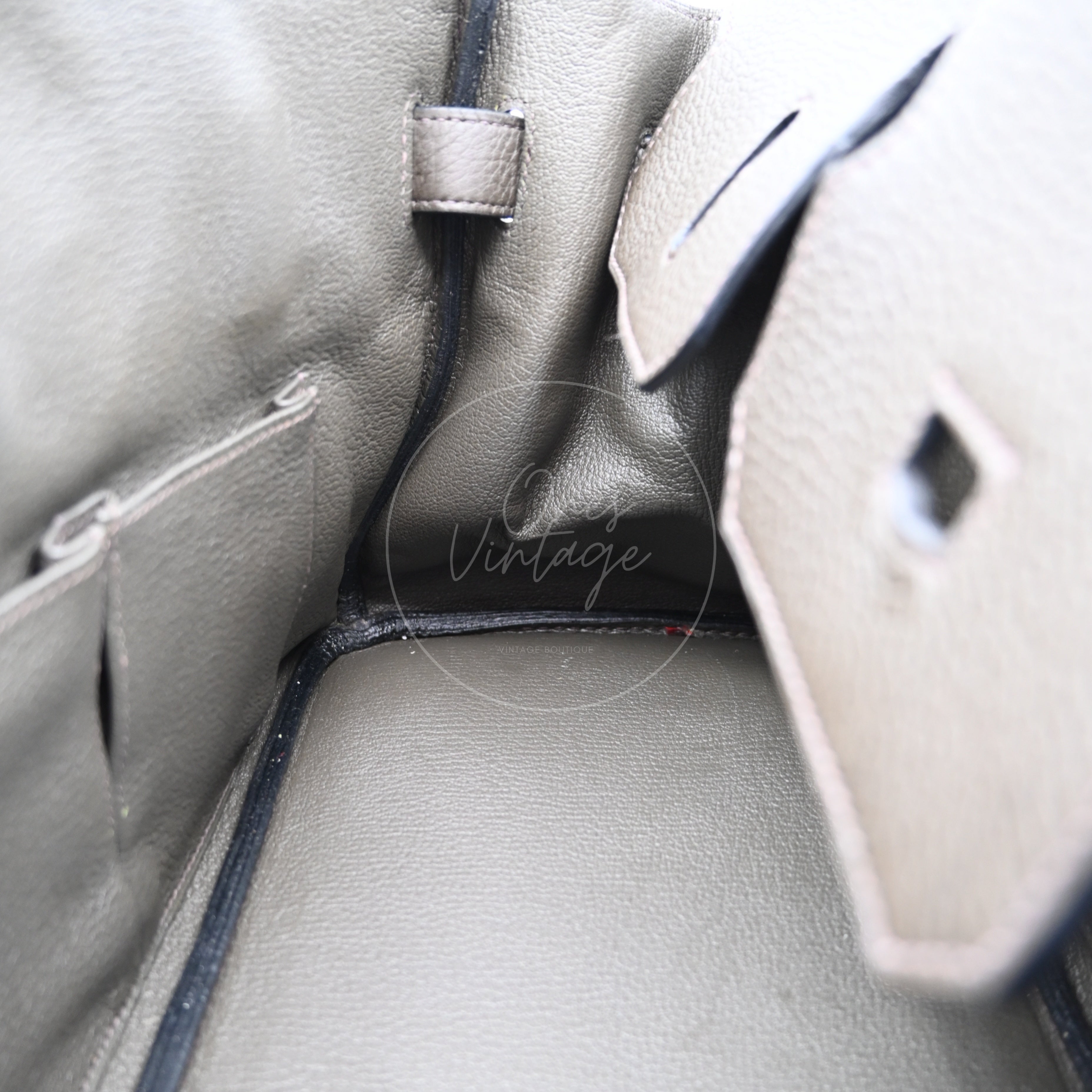 Hermes Birkin Shoulder Clemence GHW Dark Green Square M