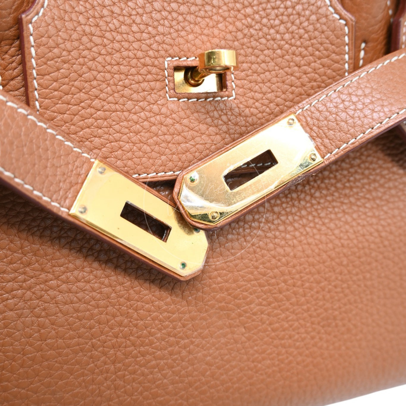 Hermes Birkin Shoulder 42 Clemence GHW Gold Square M