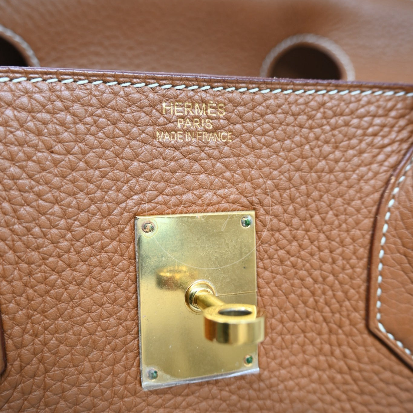 Hermes Birkin Shoulder 42 Clemence GHW Gold Square M