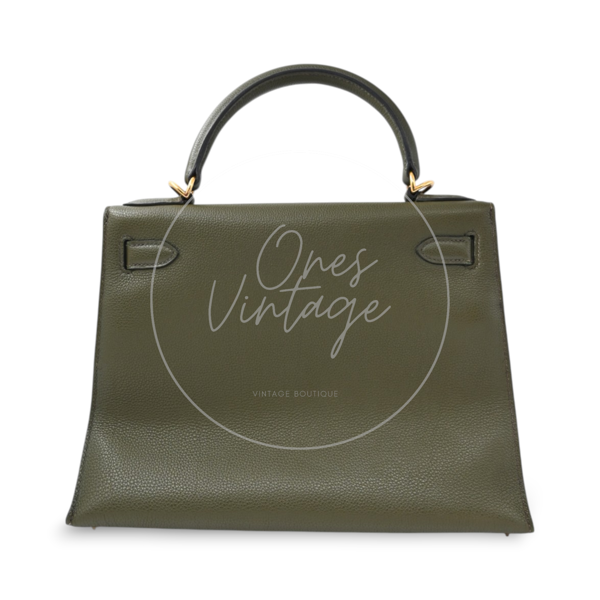 Hermès Kelly 28 Handbag Togo Vert Maquis GHW Square H