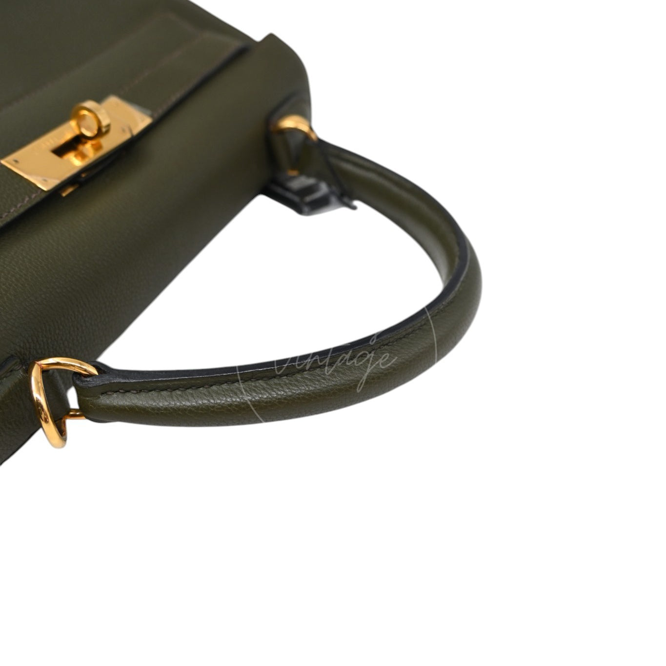 Hermès Kelly 28 Handbag Togo Vert Maquis GHW Square H