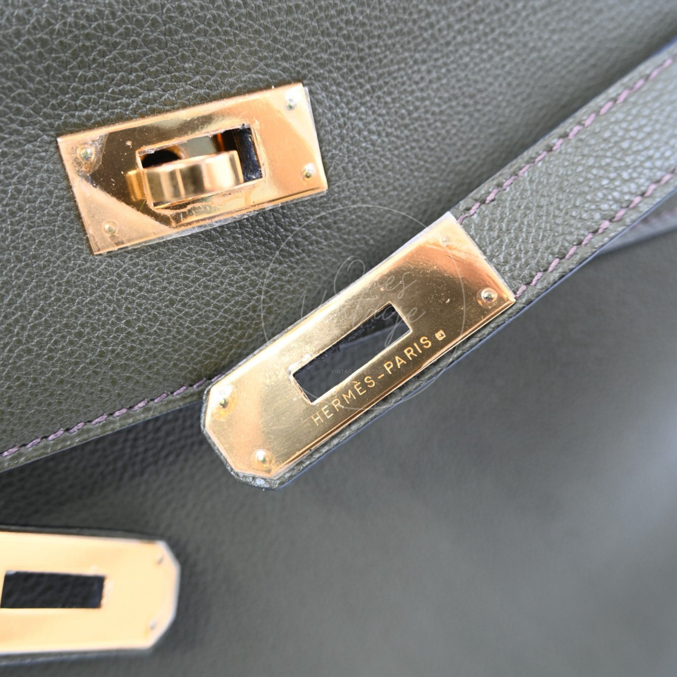 Hermès Kelly 28 Handbag Togo Vert Maquis GHW Square H