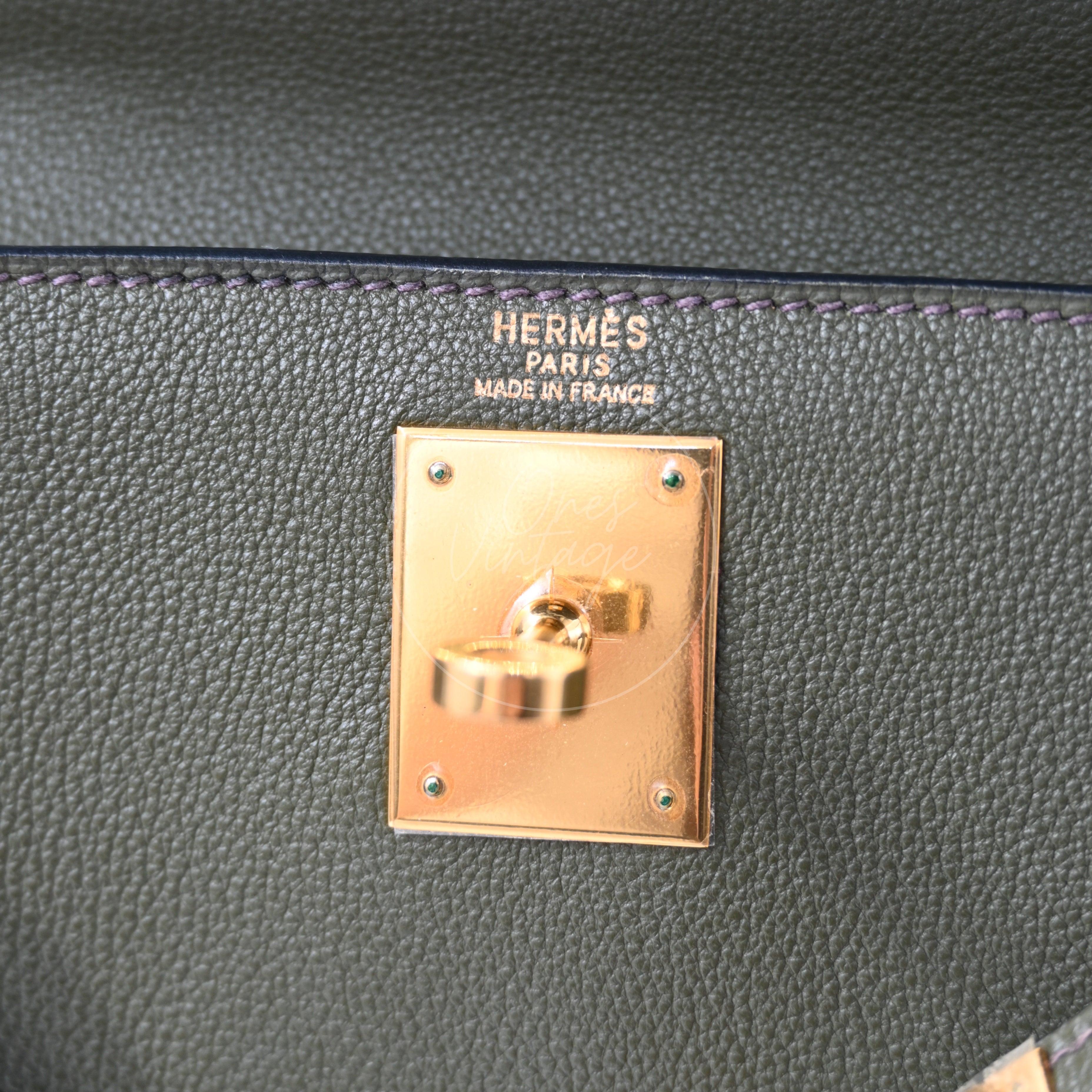 Hermès Kelly 28 Handbag Togo Vert Maquis GHW Square H