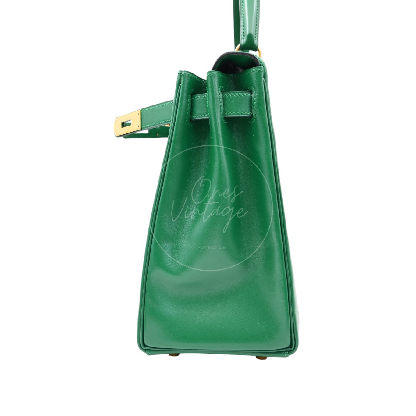 Hermes Kelly 28 Box GHW Dark Green Square B