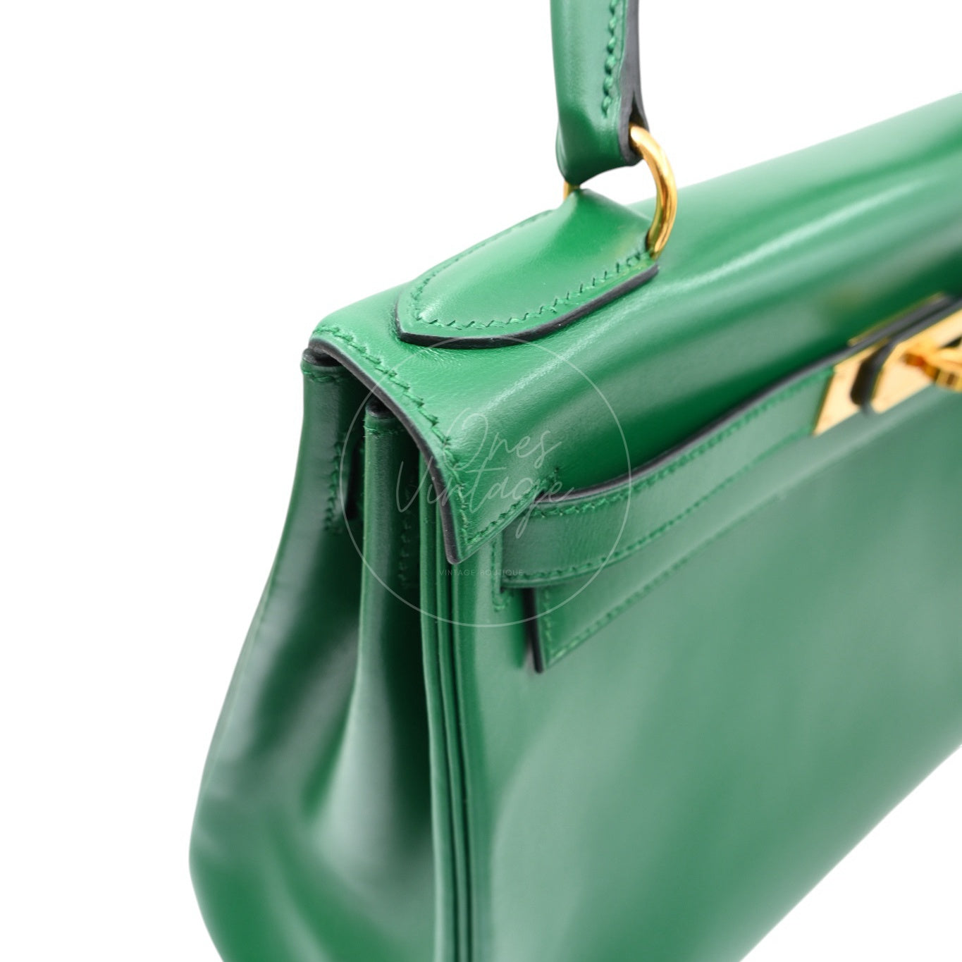Hermes Kelly 28 Box GHW Dark Green Square B