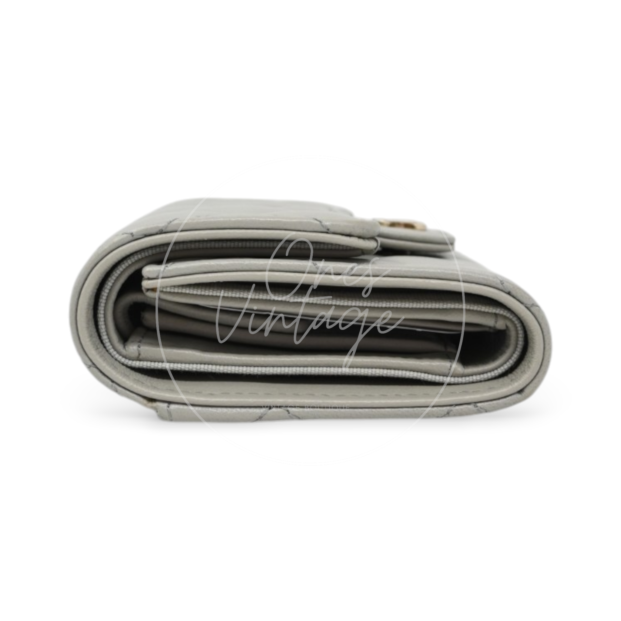 Chanel Classic Small Flap Wallet GHW Grey Series 31