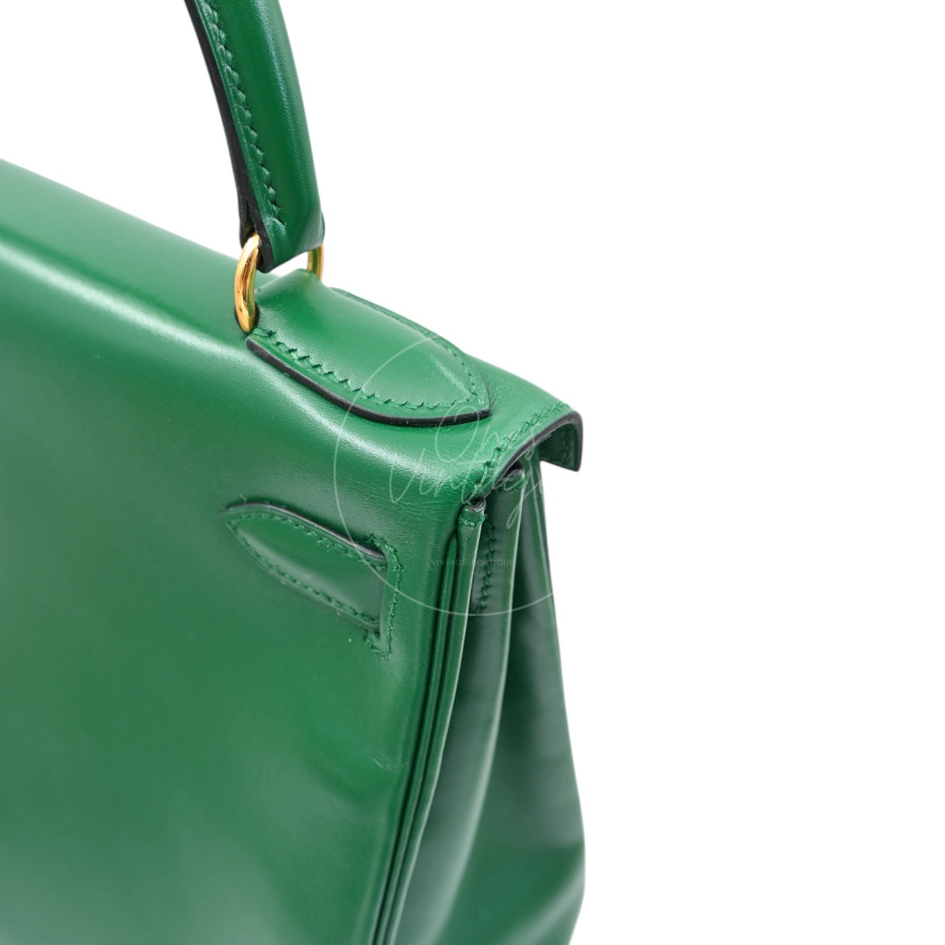 Hermes Kelly 28 Box GHW Dark Green Square B
