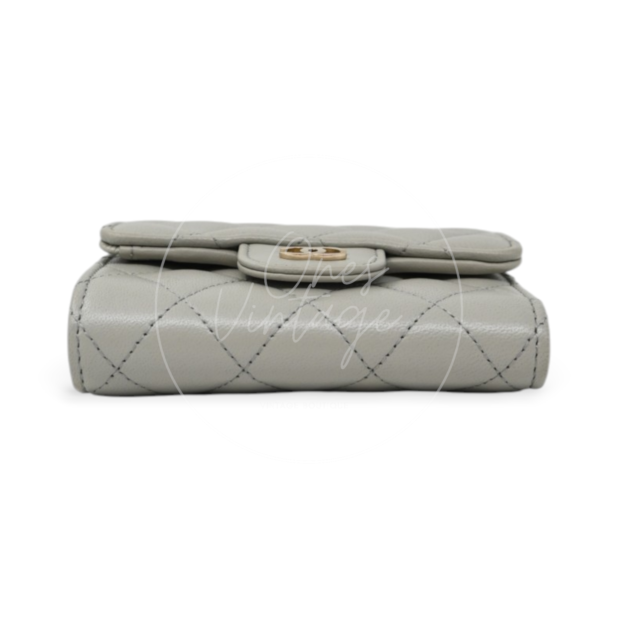 Chanel Classic Small Flap Wallet GHW Grey Series 31