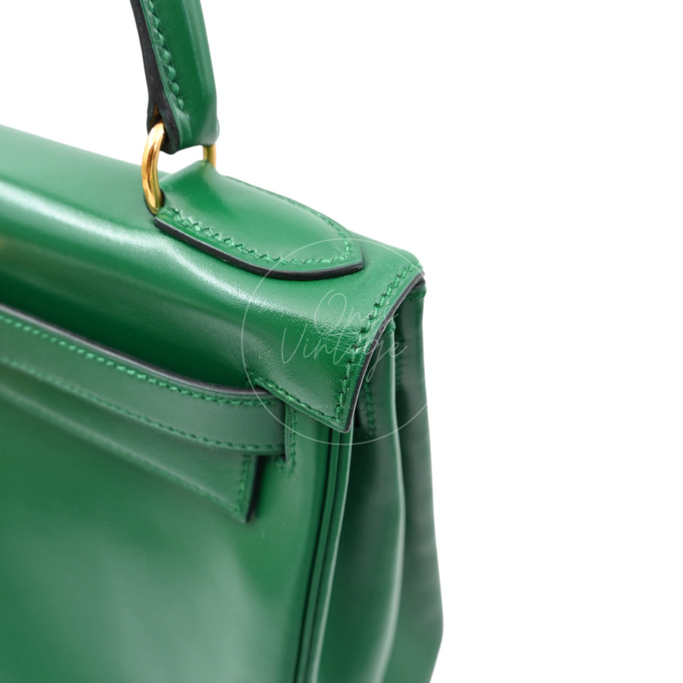 Hermes Kelly 28 Box GHW Dark Green Square B