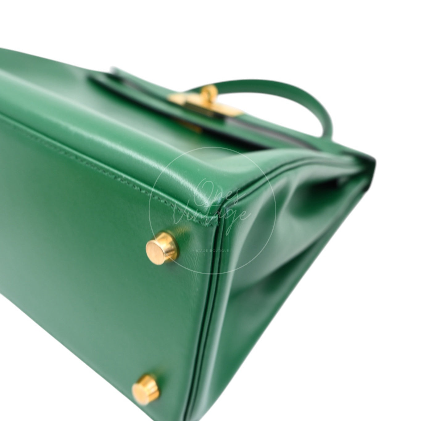 Hermes Kelly 28 Box GHW Dark Green Square B