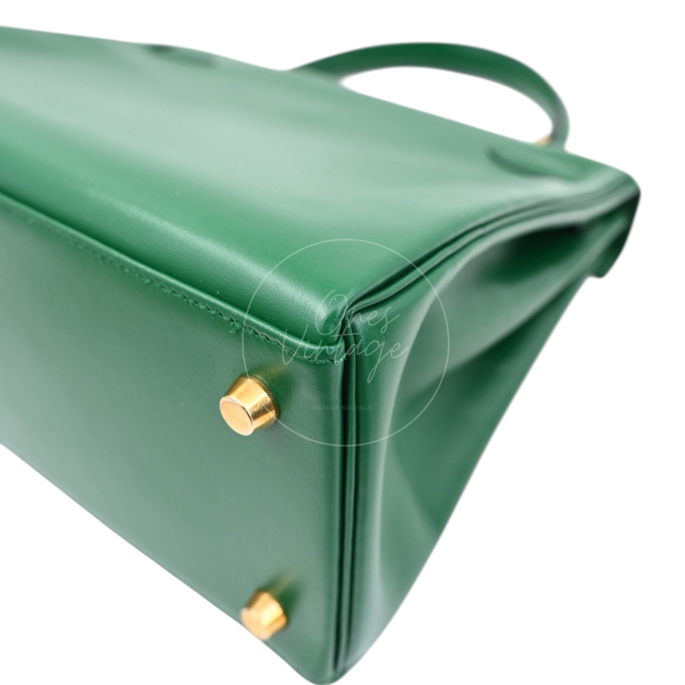 Hermes Kelly 28 Box GHW Dark Green Square B