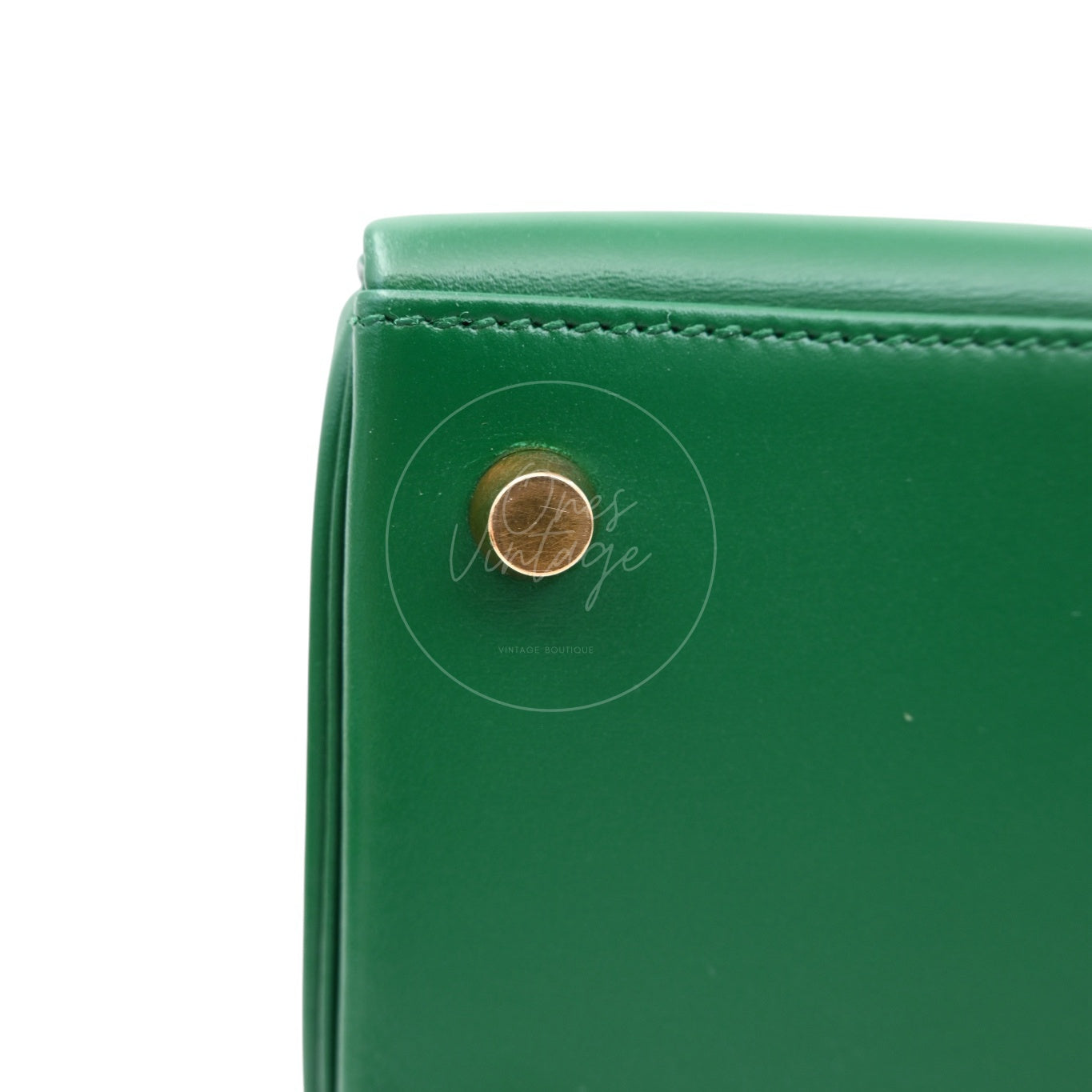 Hermes Kelly 28 Box GHW Dark Green Square B