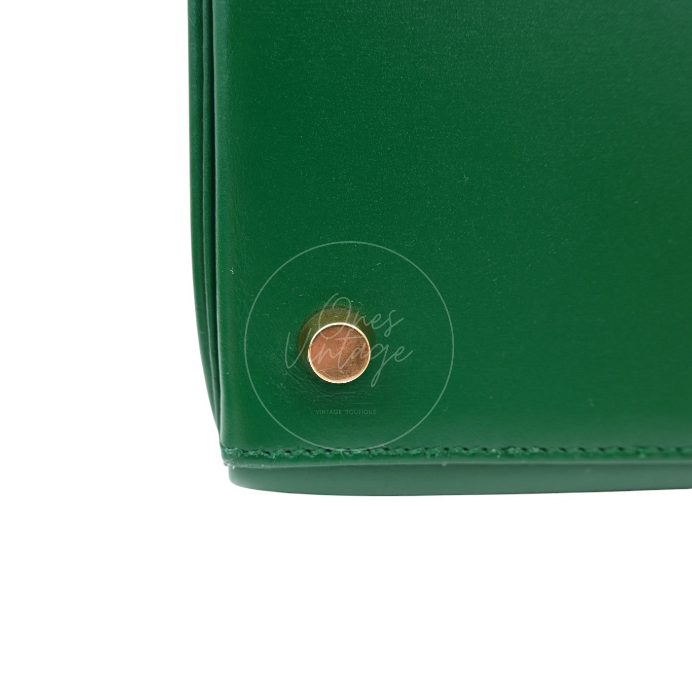 Hermes Kelly 28 Box GHW Dark Green Square B