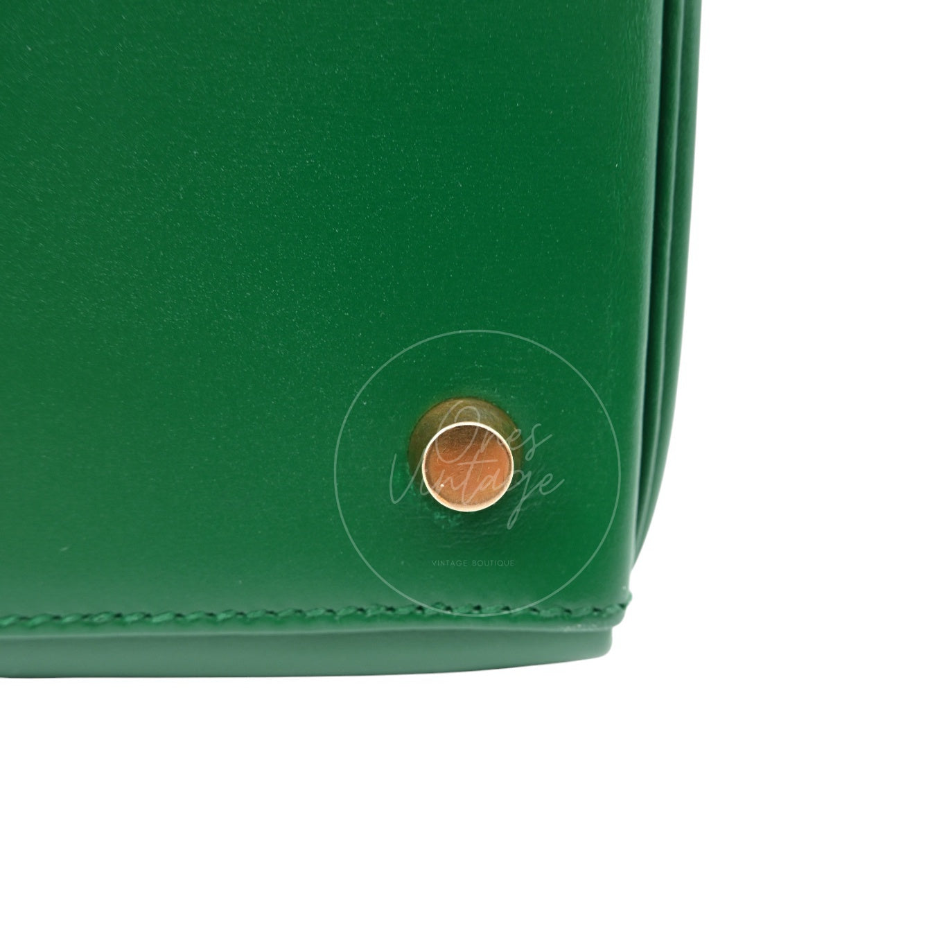 Hermes Kelly 28 Box GHW Dark Green Square B
