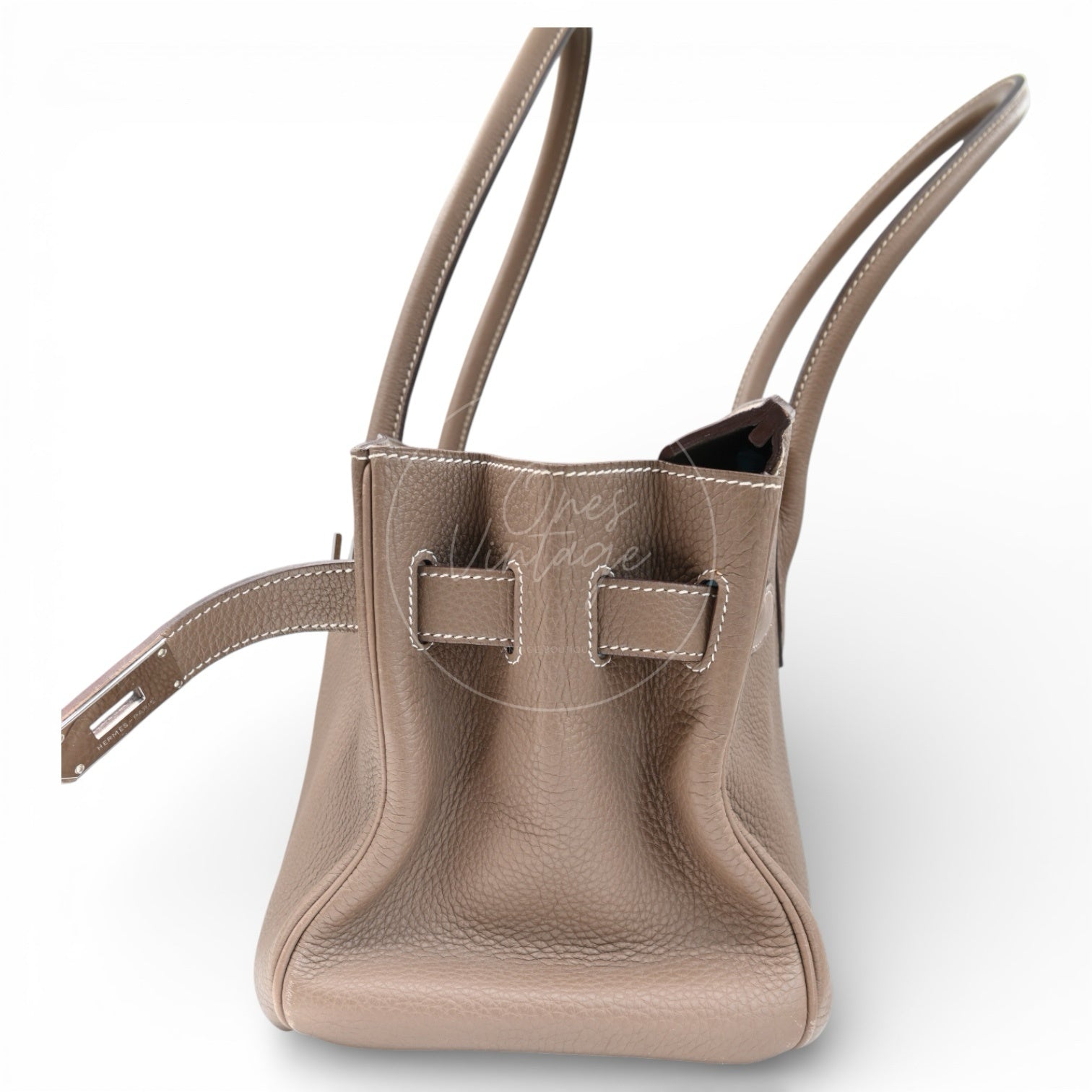 Hermes Shoulder Birkin PHW Etoupe Square O