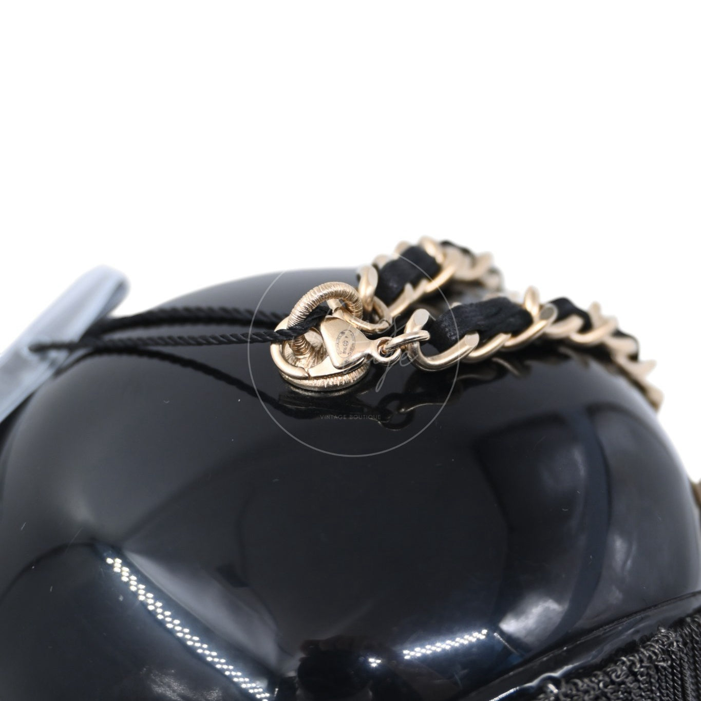 Chanel Resin Paris-Shanghai Doll Evening Bag GHW Black