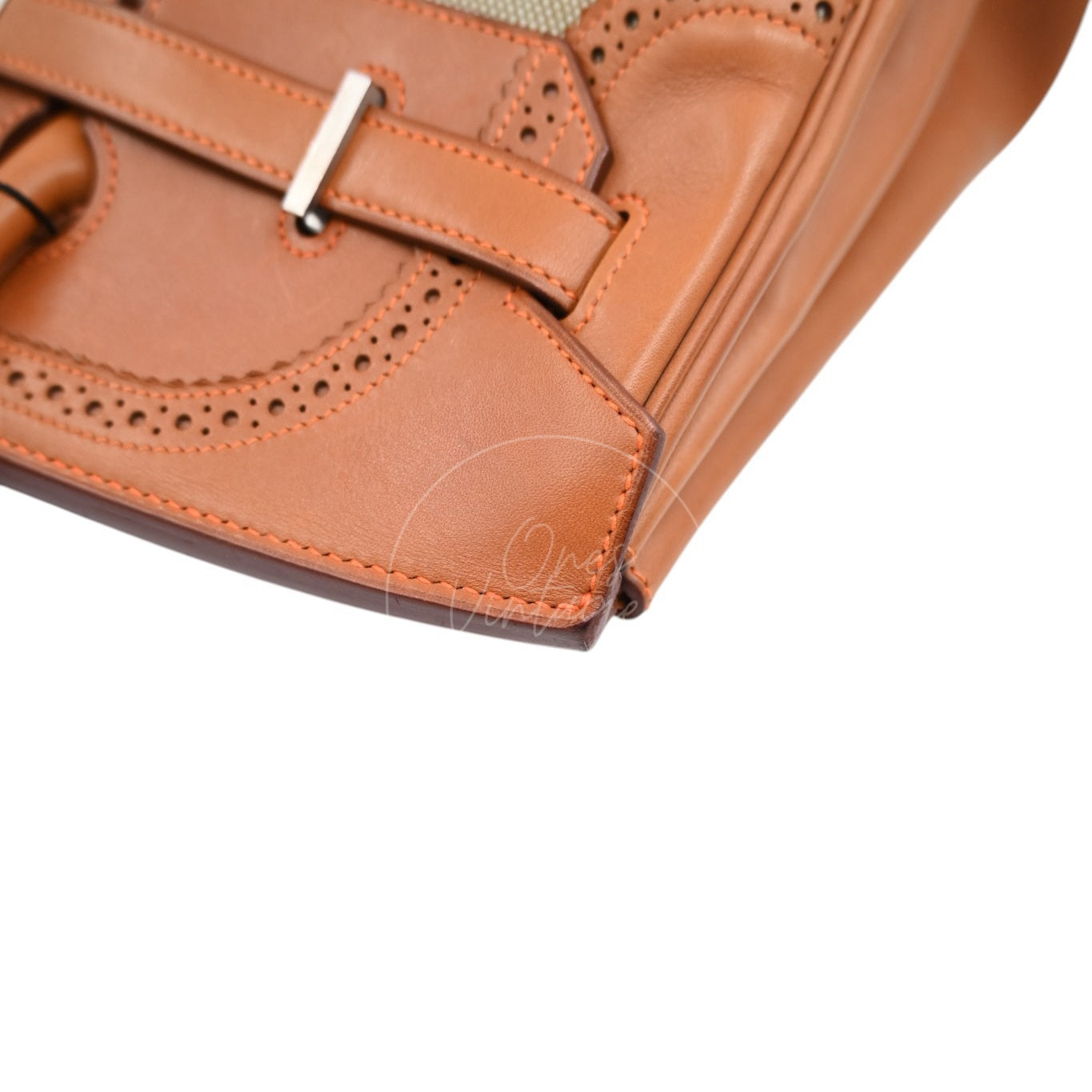 Hermes Birkin 35 Fabrics x Barenia GHW Beige Brown Square P