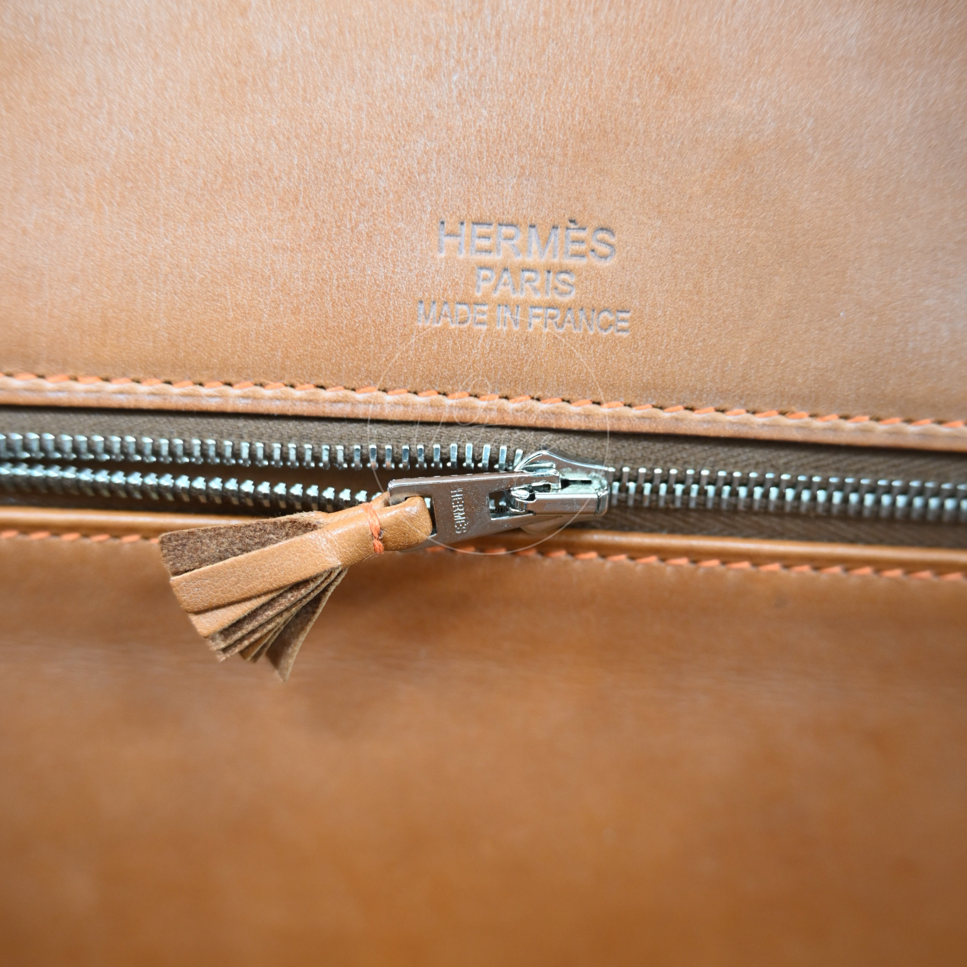 Hermes Birkin 35 Fabrics x Barenia GHW Beige Brown Square P