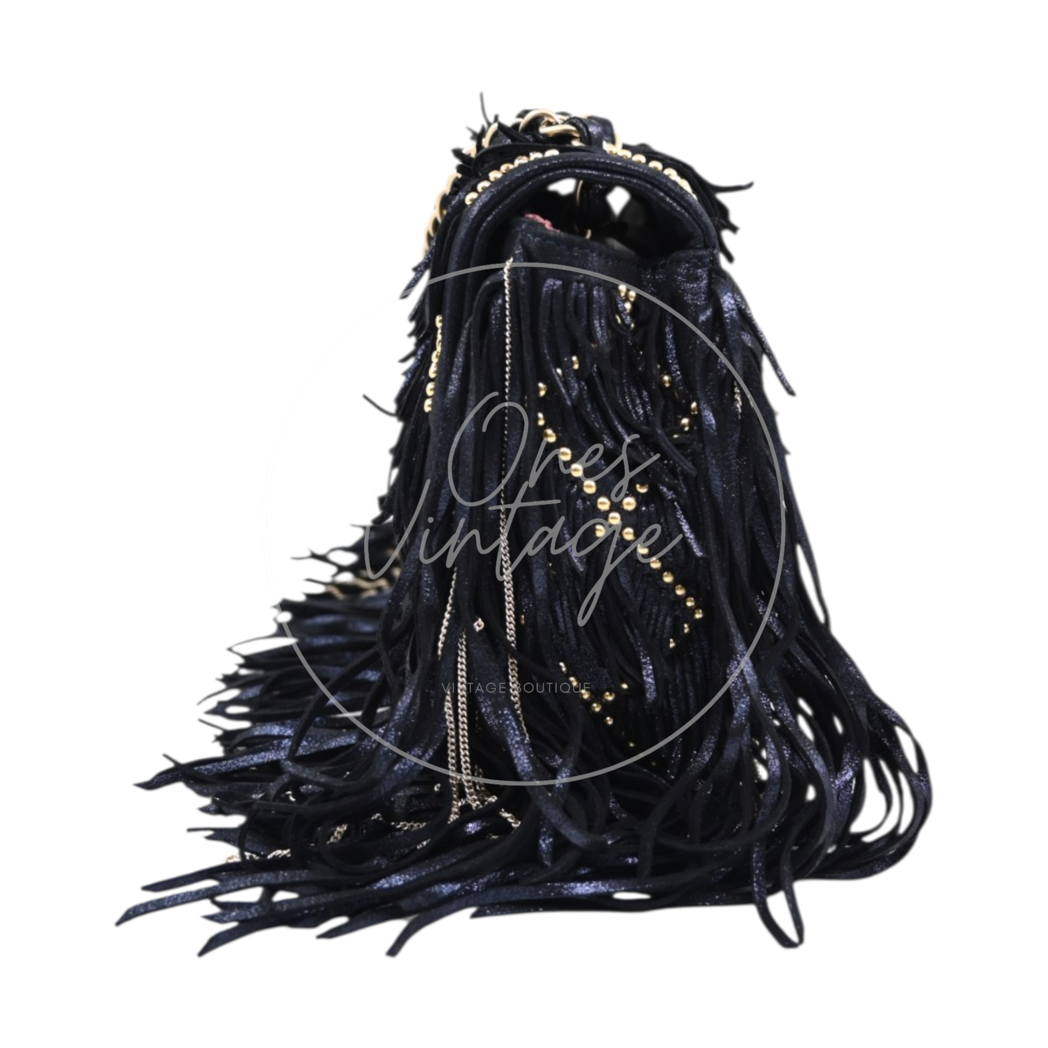Chanel Paris Dallas Fringe Calfskin Flap Bag GHW Navy Series 19 deposit link