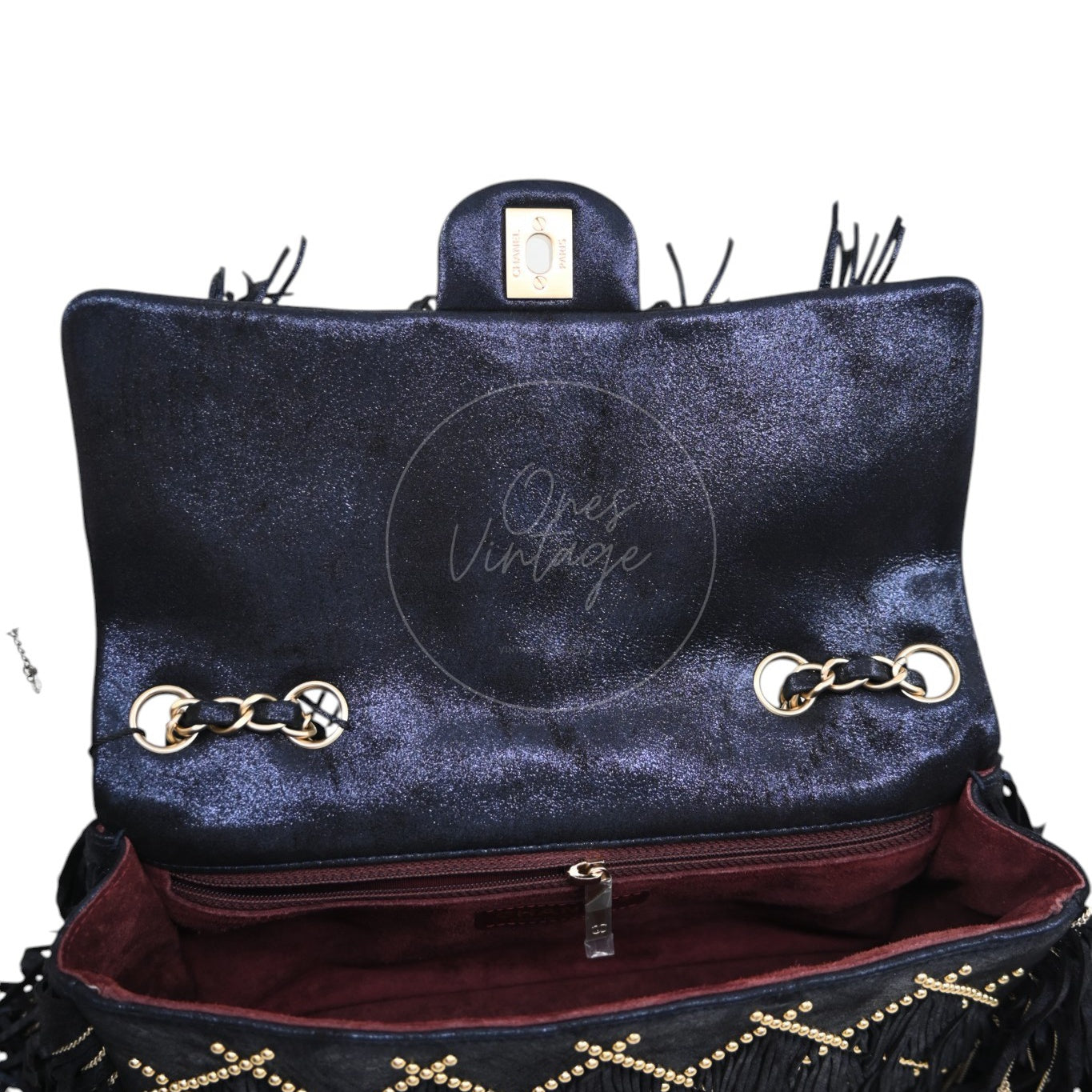 Chanel Paris Dallas Fringe Calfskin Flap Bag GHW Navy Series 19 deposit link