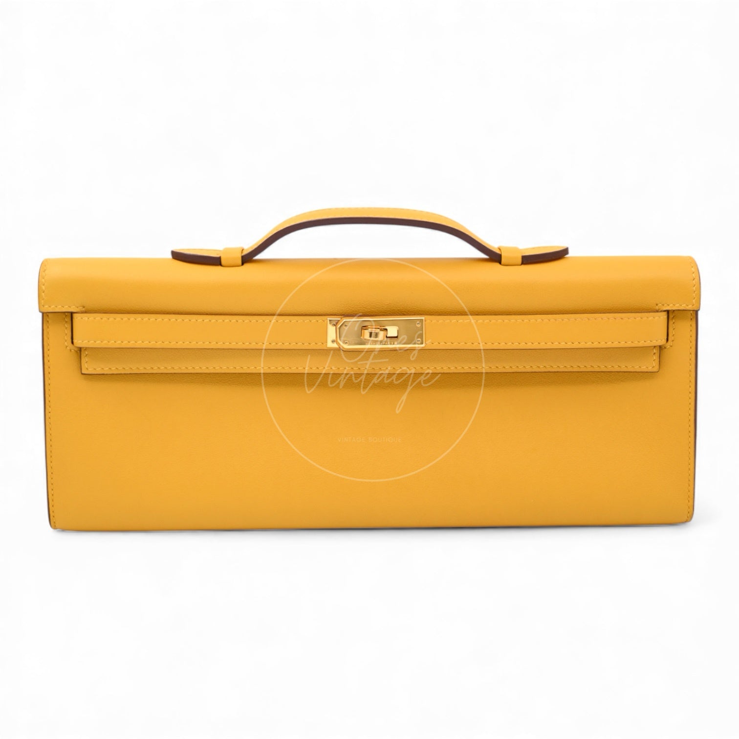 Hermes Kelly Cut Swift Handbag GHW Yellow Square O