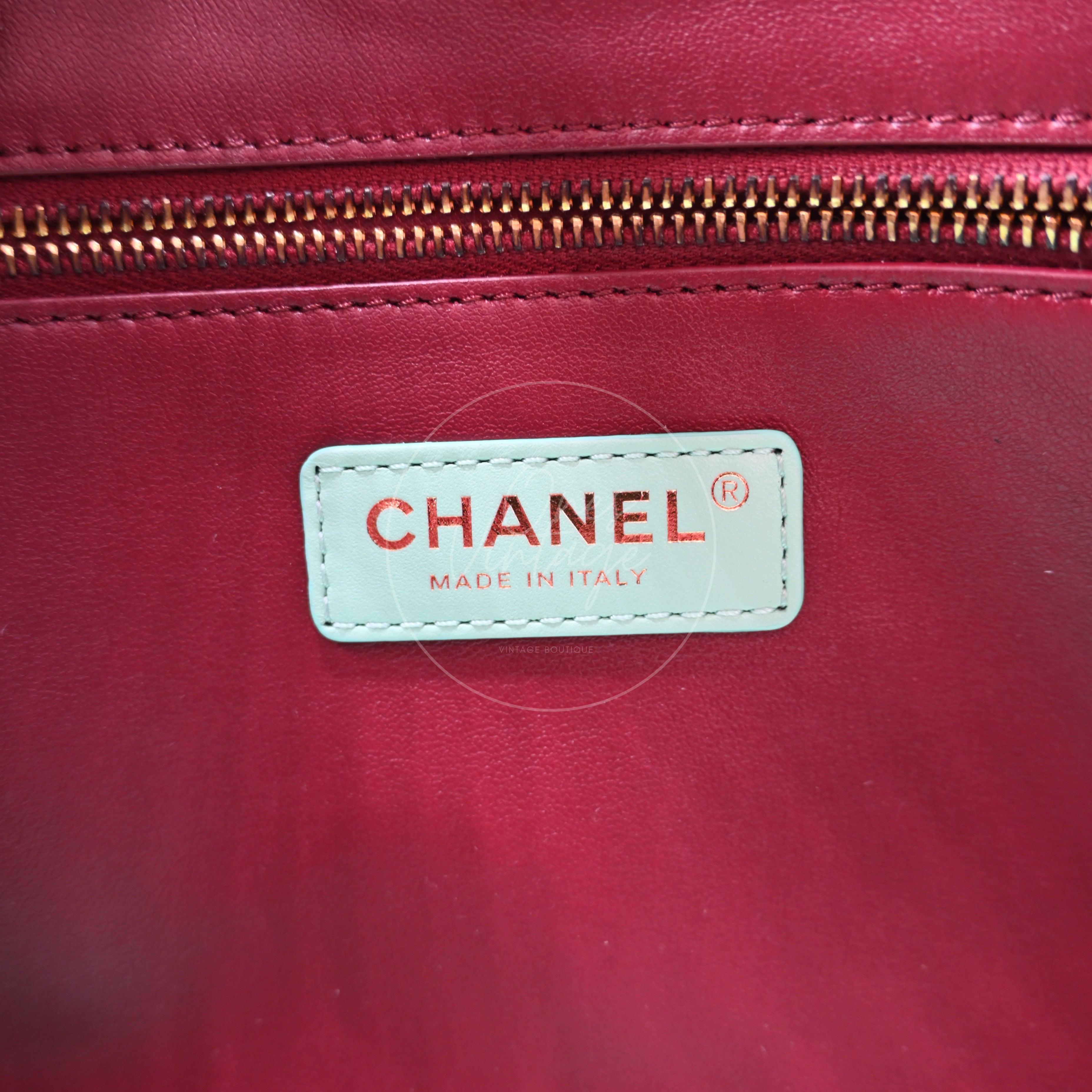 Chanel Cerf Crocodile Embossed Calfskin Tote Bag GHW Green Series L9