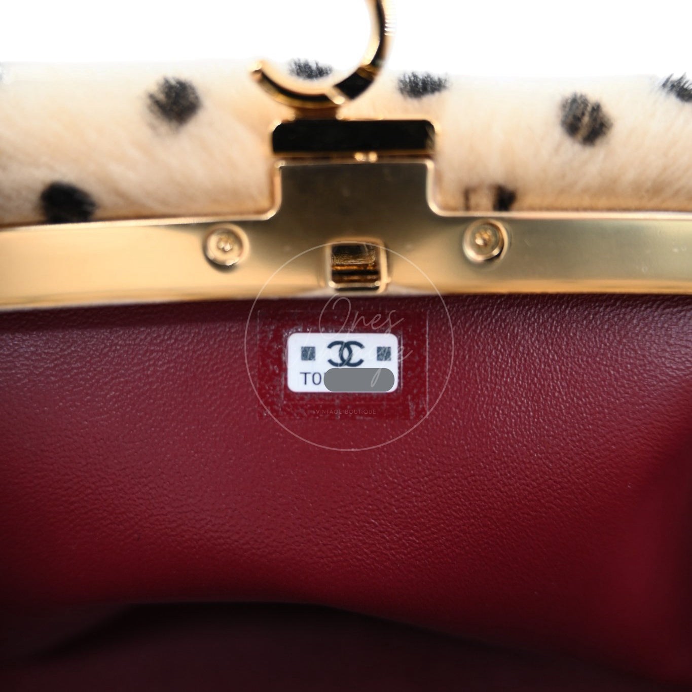 Chanel Pony Hair Cheetah Printed Lambskin Clutch GHW Beige Black Series T0