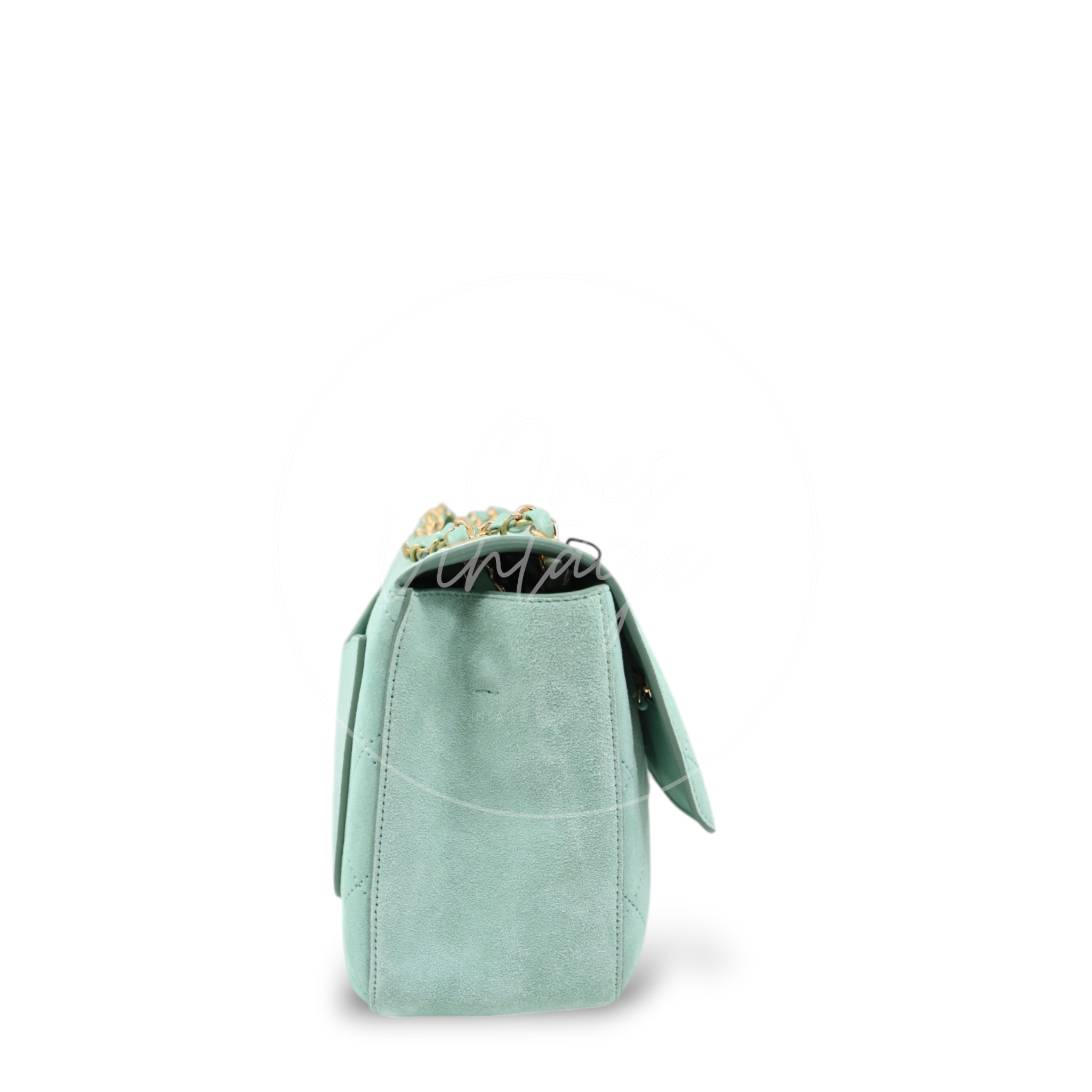 Chanel Green Suede Maxi 32cm GHW Sereis UE