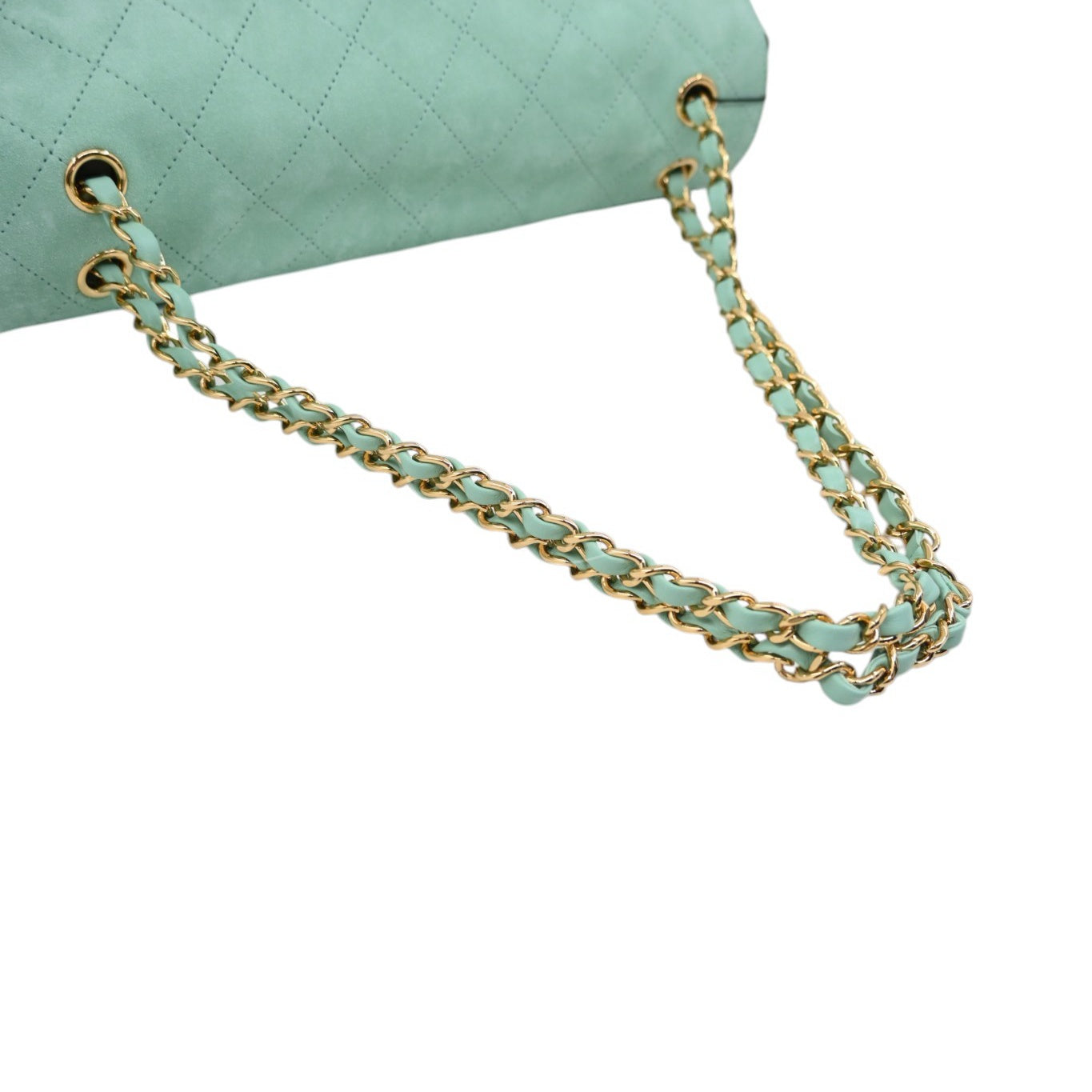 Chanel Green Suede Maxi 32cm GHW Sereis UE