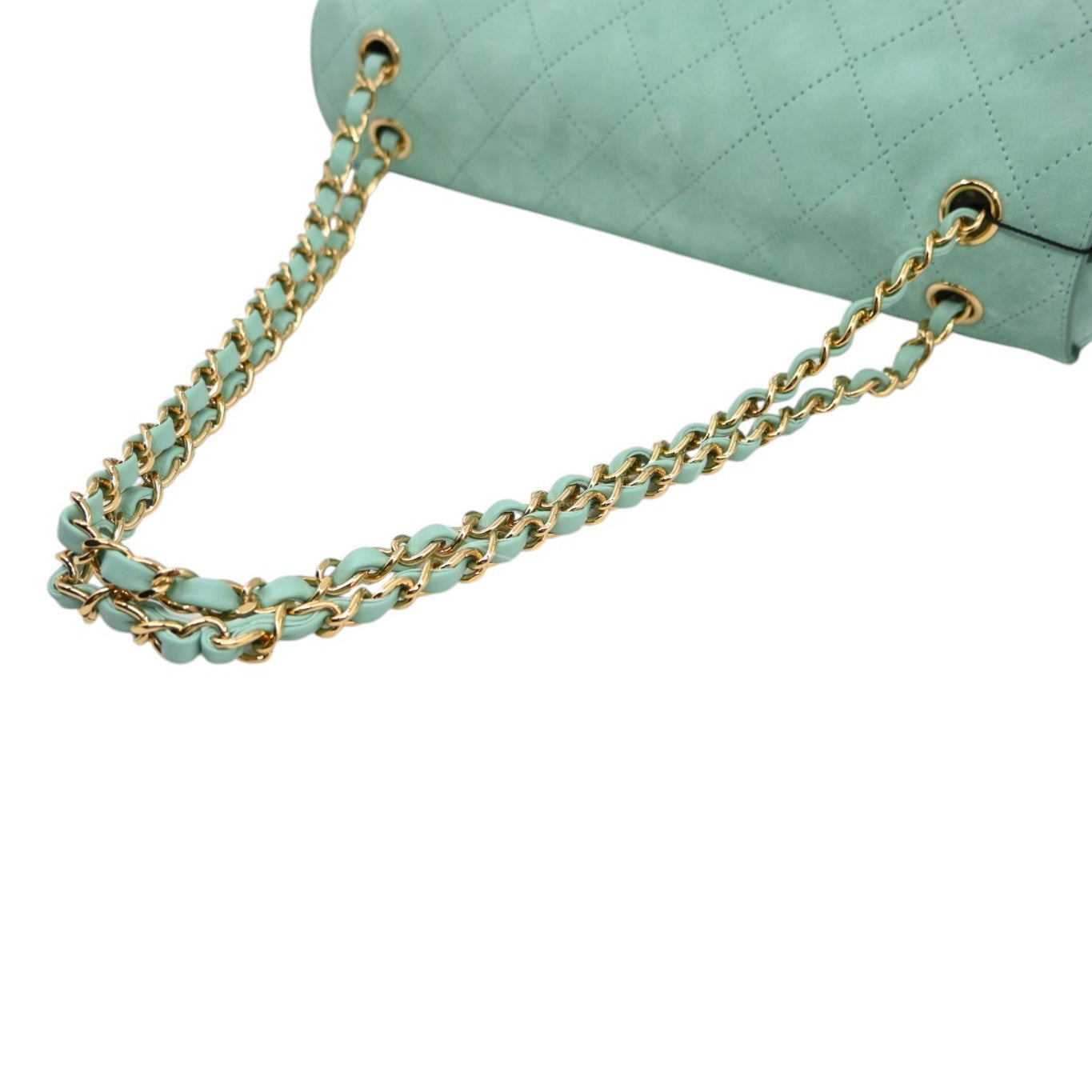 Chanel Green Suede Maxi 32cm GHW Sereis UE