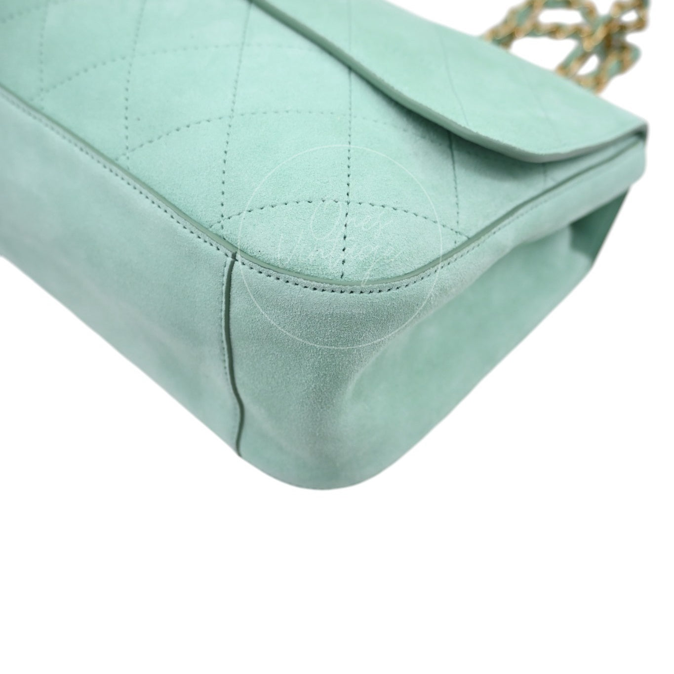Chanel Green Suede Maxi 32cm GHW Sereis UE