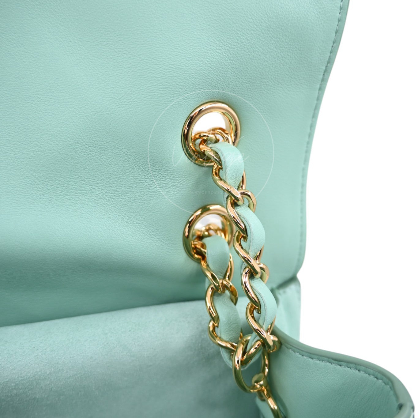 Chanel Green Suede Maxi 32cm GHW Sereis UE