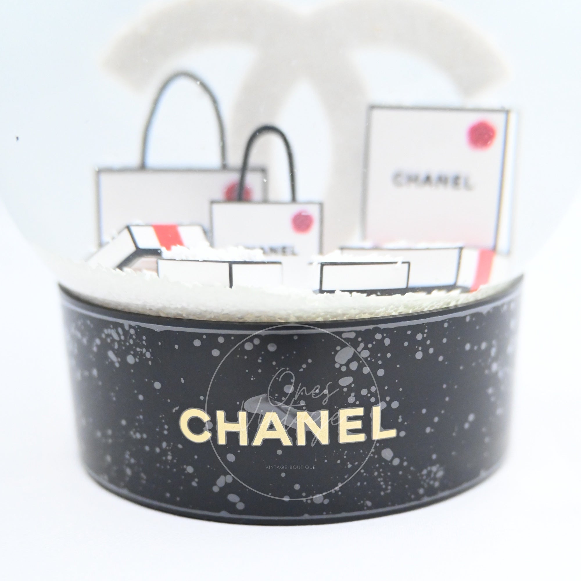 Chanel Glass CC Shopping Bag Snow Globe