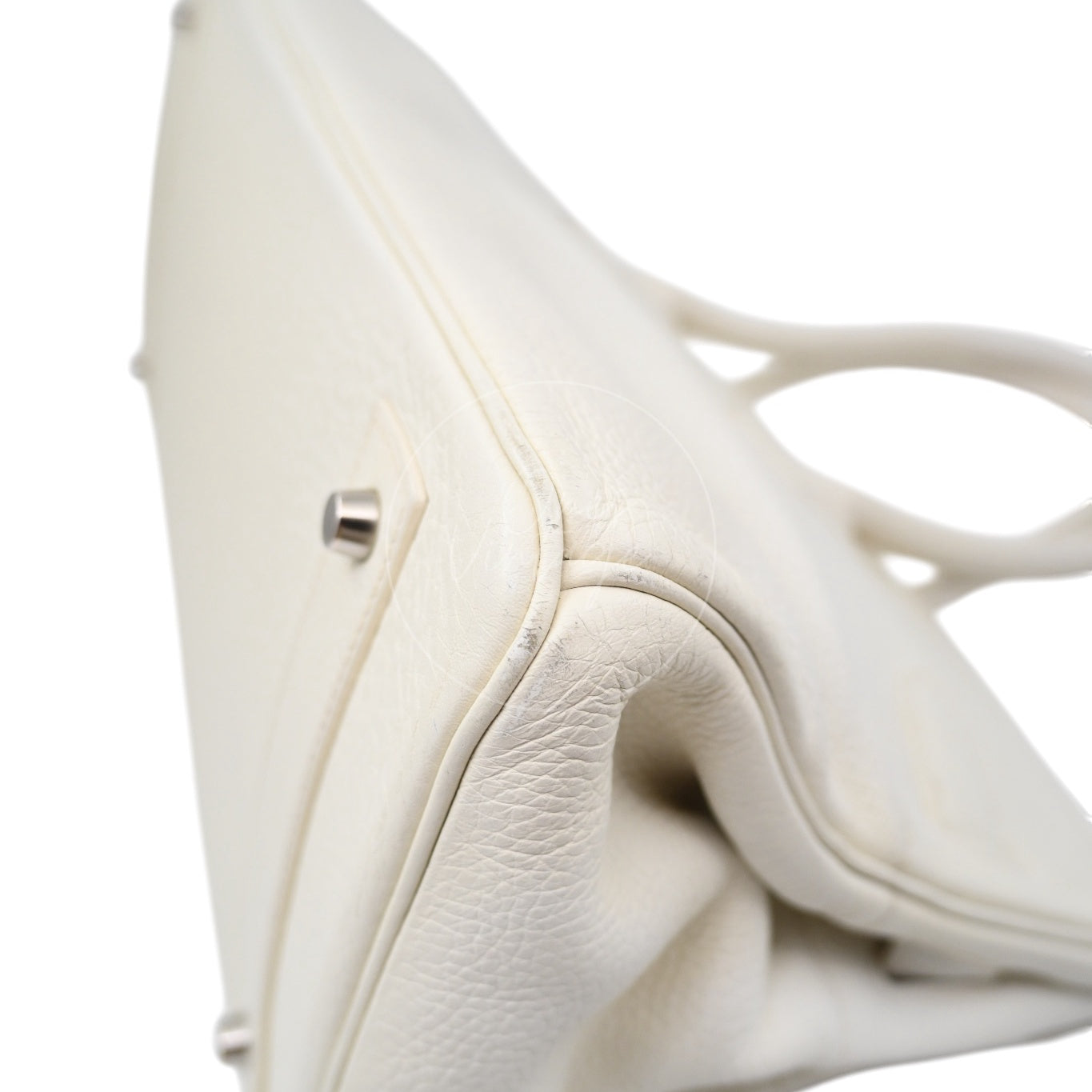 Hermes Birkin Shoulder PHW White Square I
