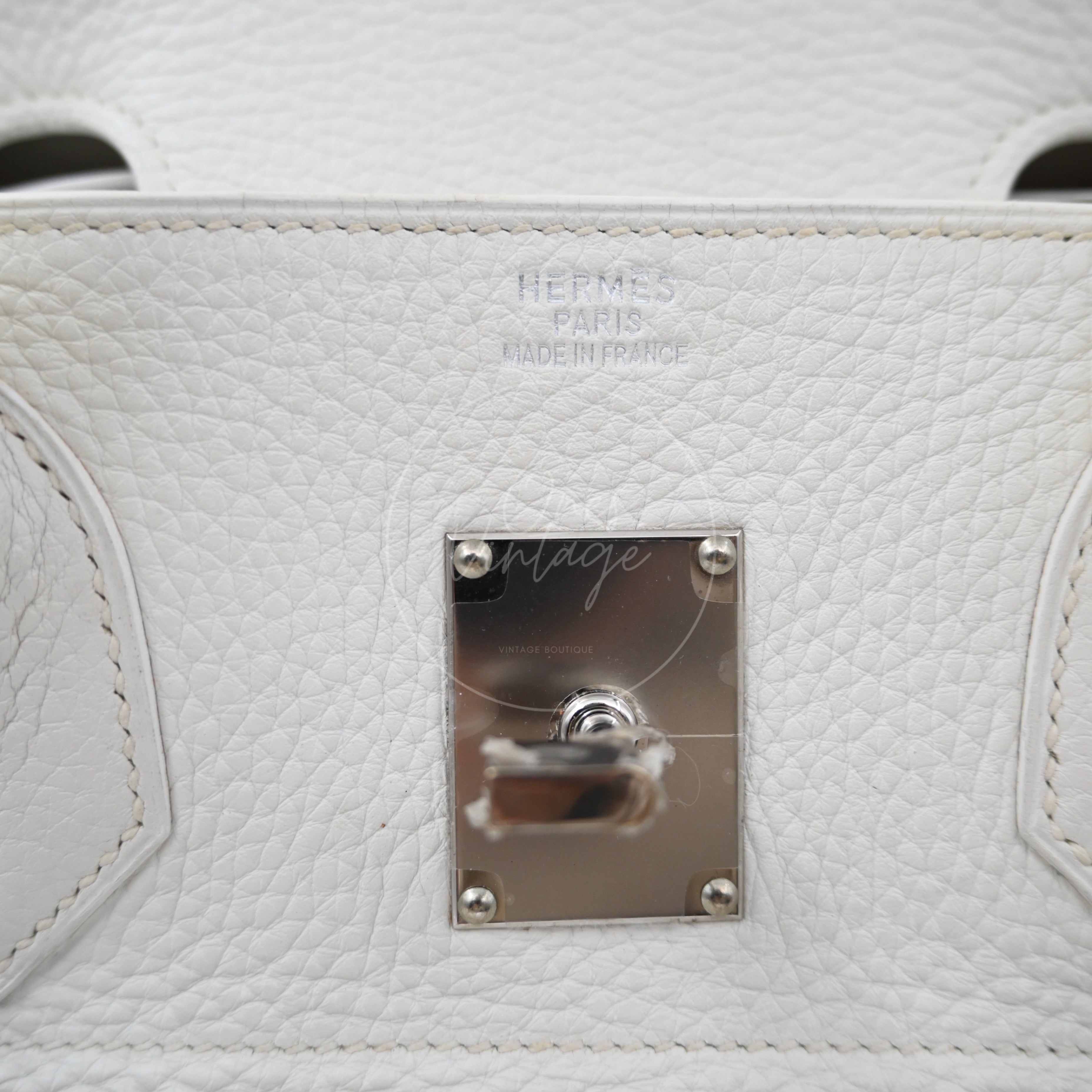 Hermes Birkin Shoulder PHW White Square I