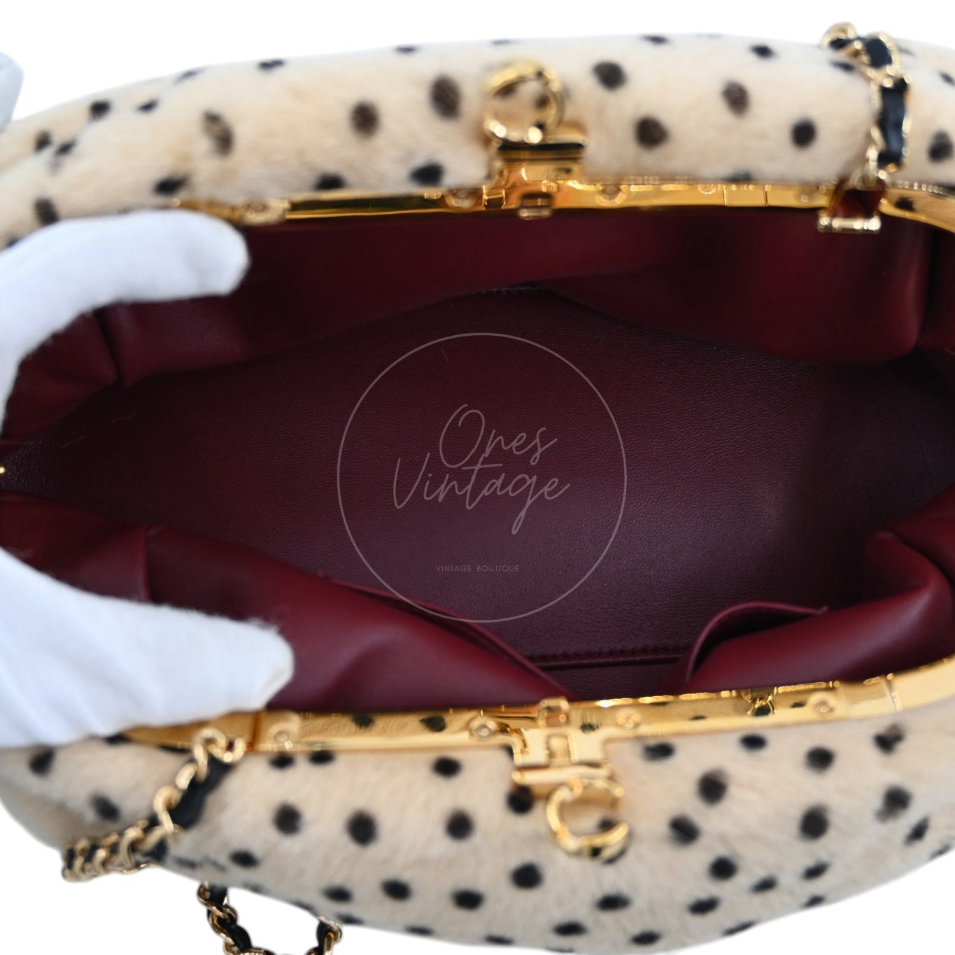 Chanel Pony Hair Cheetah Printed Lambskin Clutch GHW Beige Black Series ET